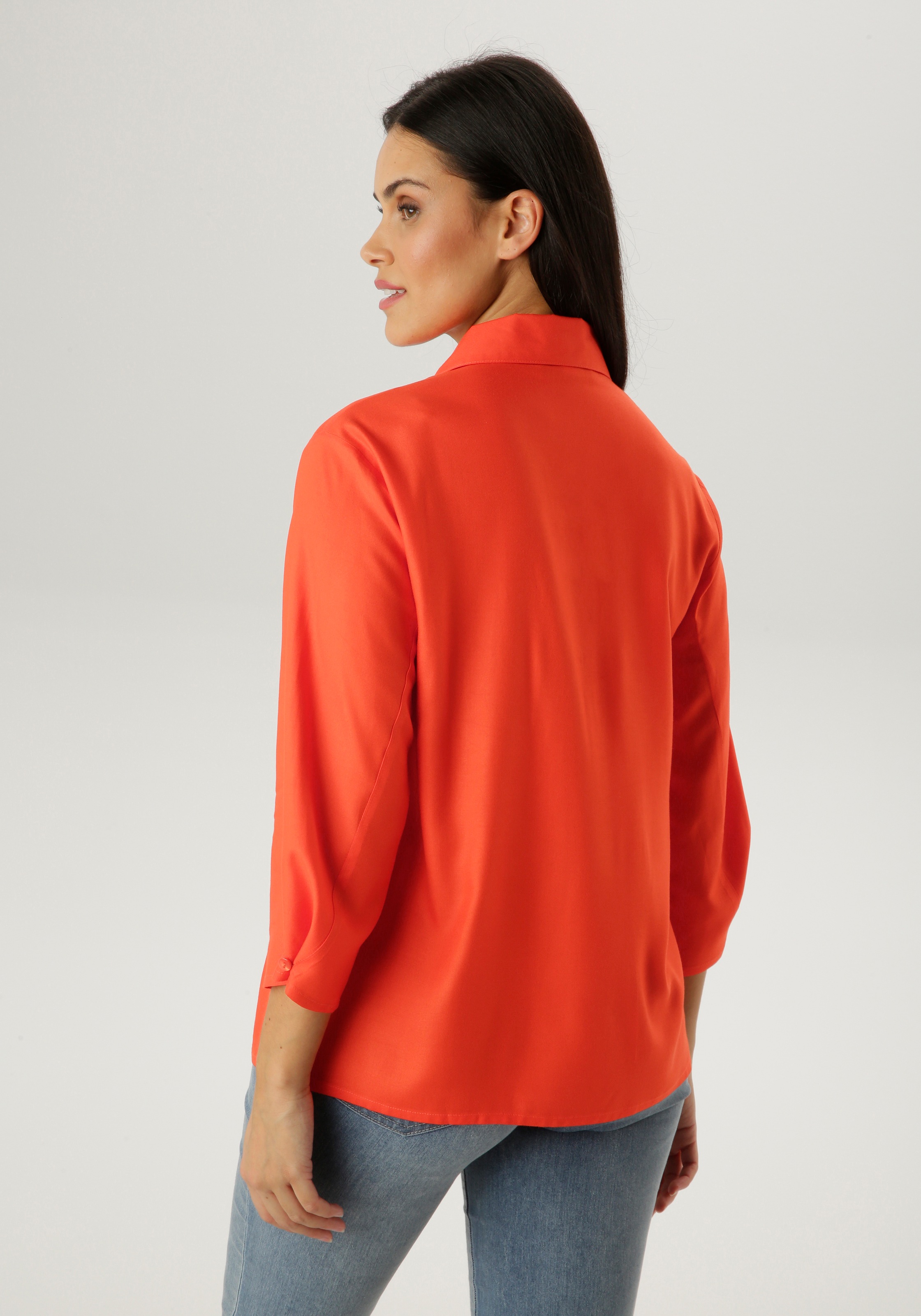 Aniston SELECTED Hemdbluse mit Hemdkragen und 3/4-langen Ärmeln - NEUE KOLL günstig online kaufen