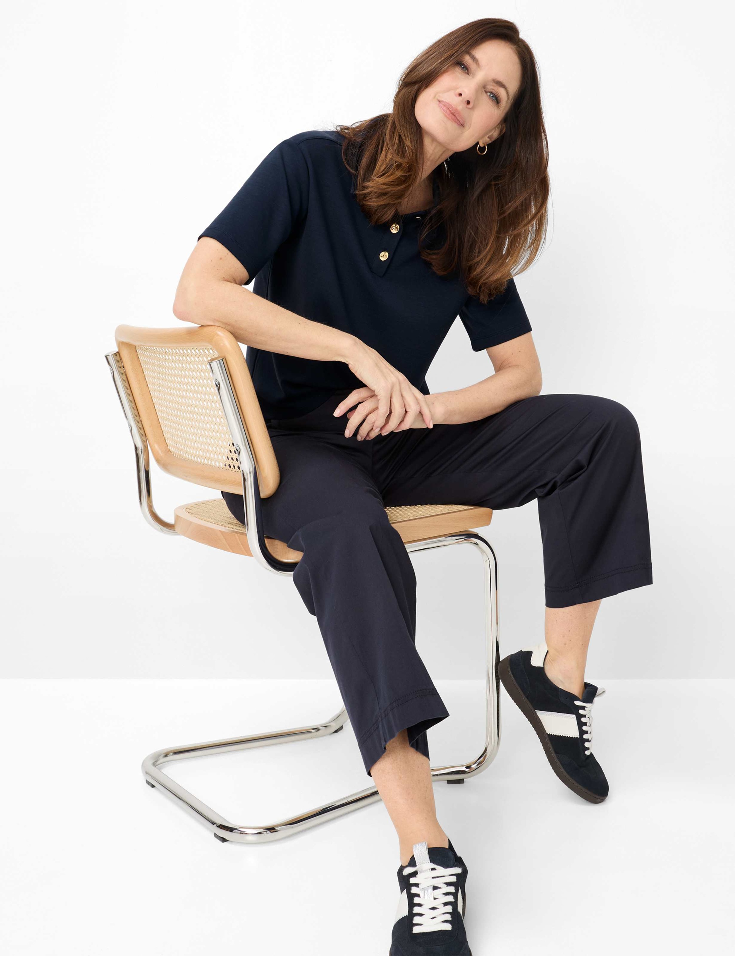 Raphaela by Brax Peggy Culotte Trousers Navy 46 3