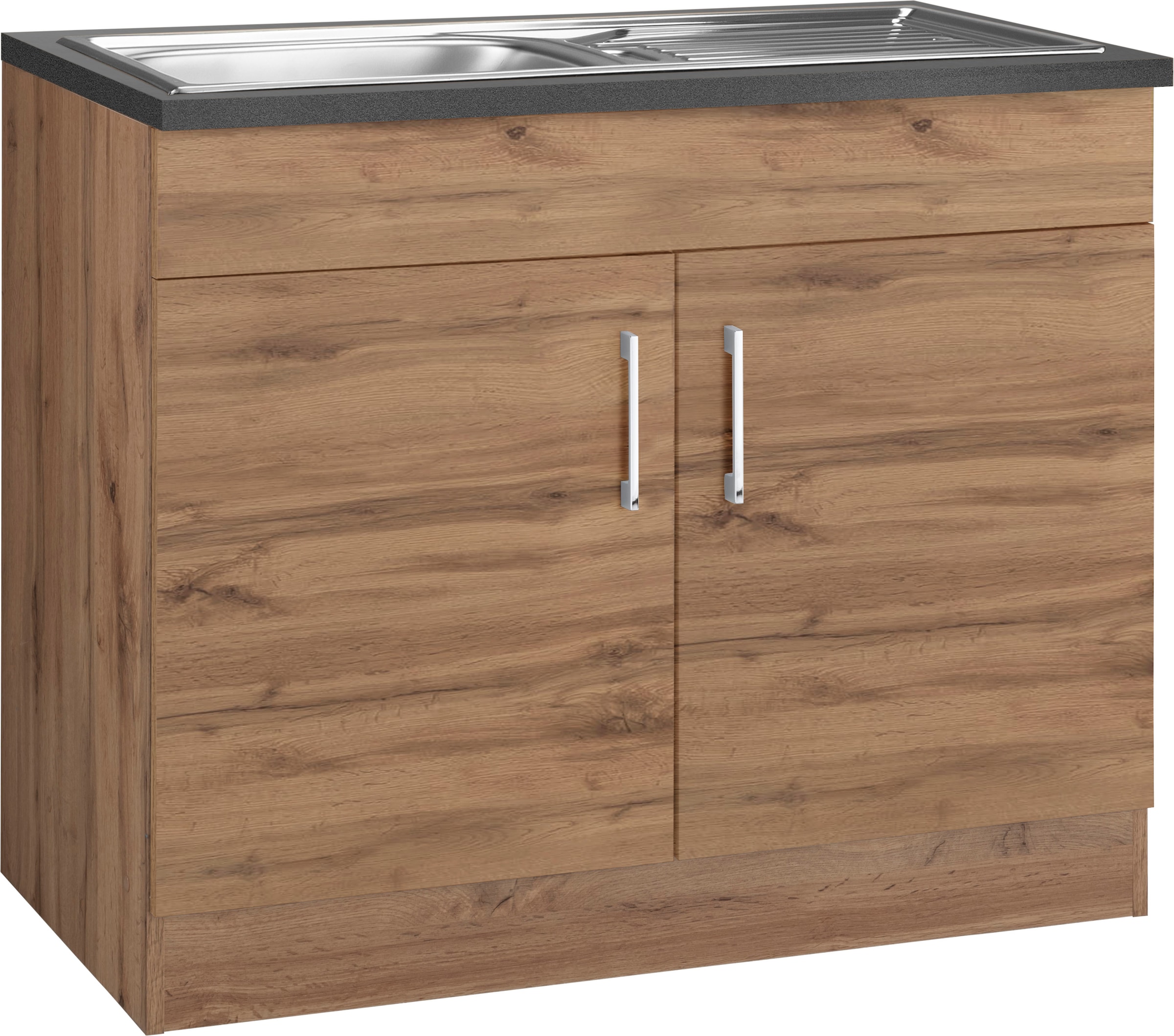 KOCHSTATION Spülenschrank "KS-Colmar", 100 cm, mit Metallgriff