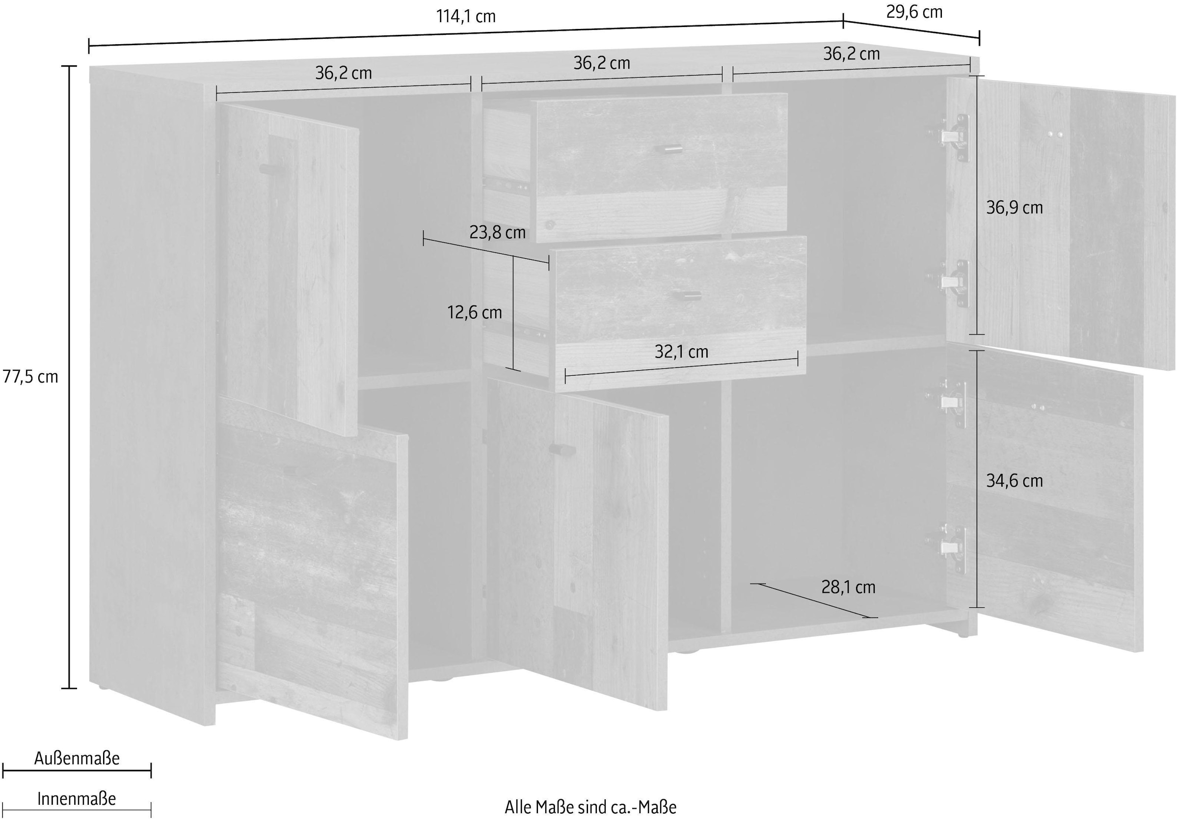 FORTE Kommode »CHEST«, Breite ca. 114 cm