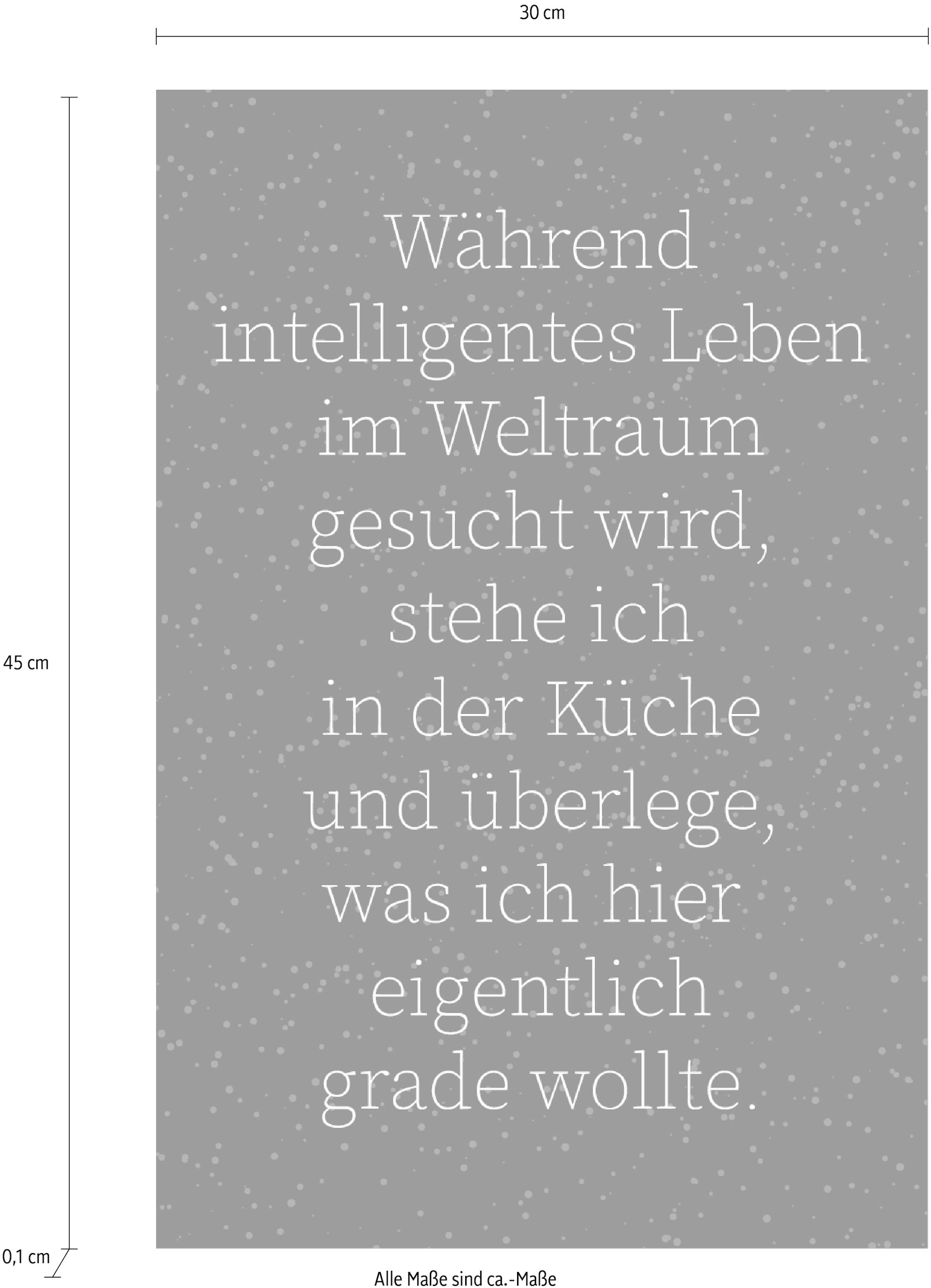 queence Wanddekoobjekt »Weltraum und Küche«, Spruch, Schriftzug aus  Stahlblech kaufen | BAUR