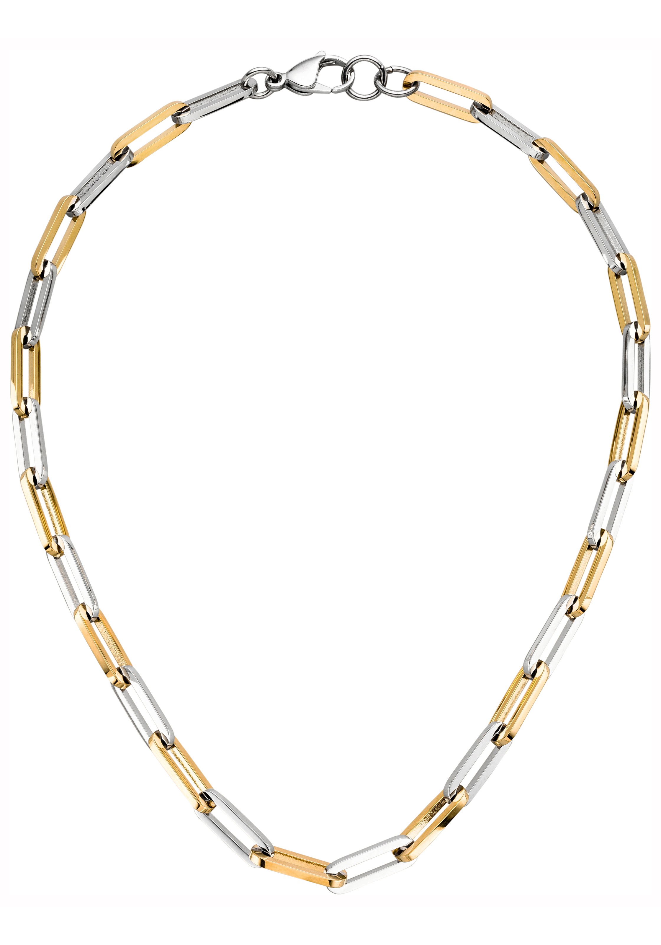JOBO Kette mit Anhänger, Y-Collier Edelstahl goldfarben beschichtet 48 cm