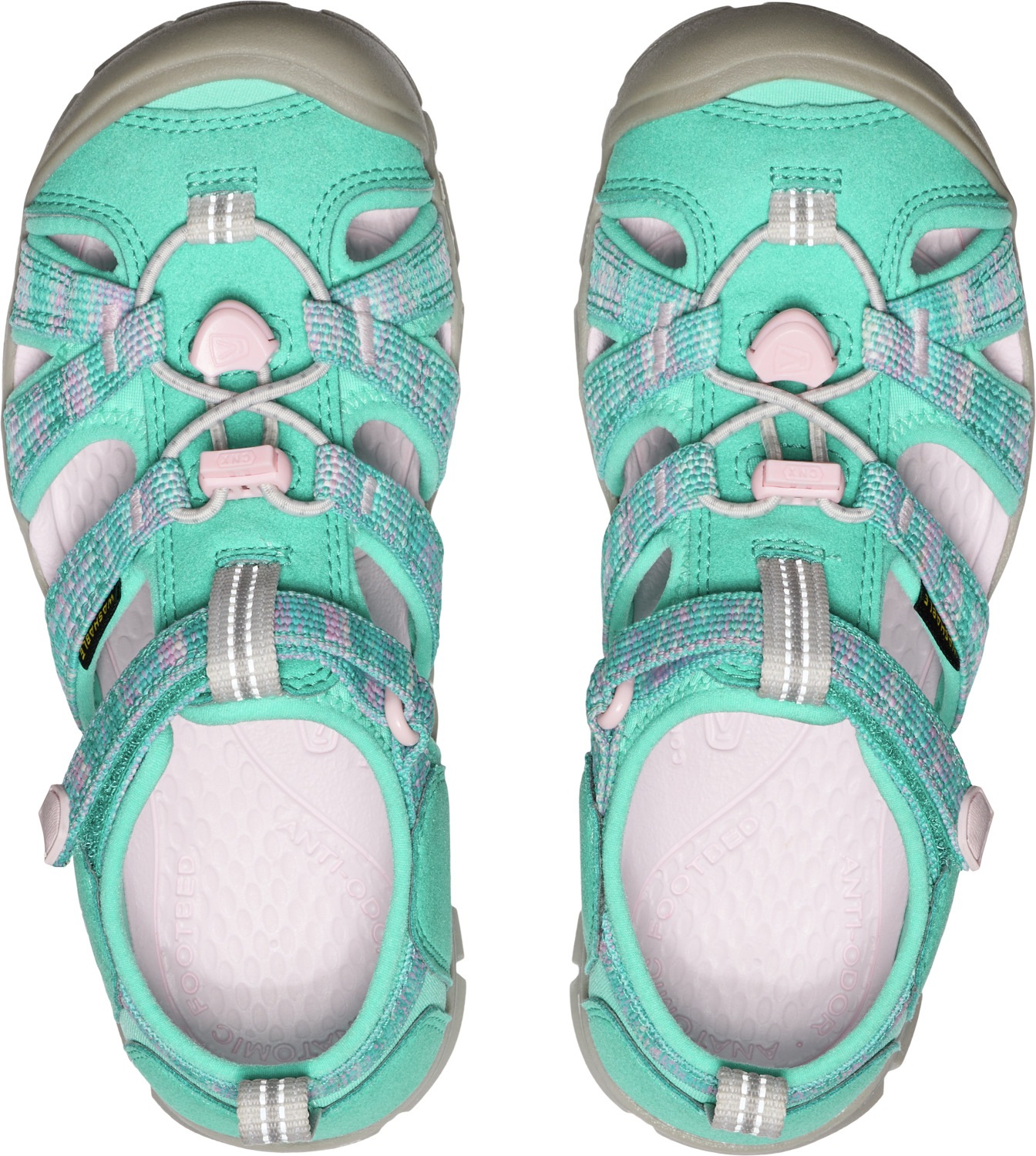 Sandale KEEN "SEACAMP II CNX", Jungen, Gr. 38, rosa (bright aqua, pink, a, boo), Synthetik, Schuhe Sandale 3