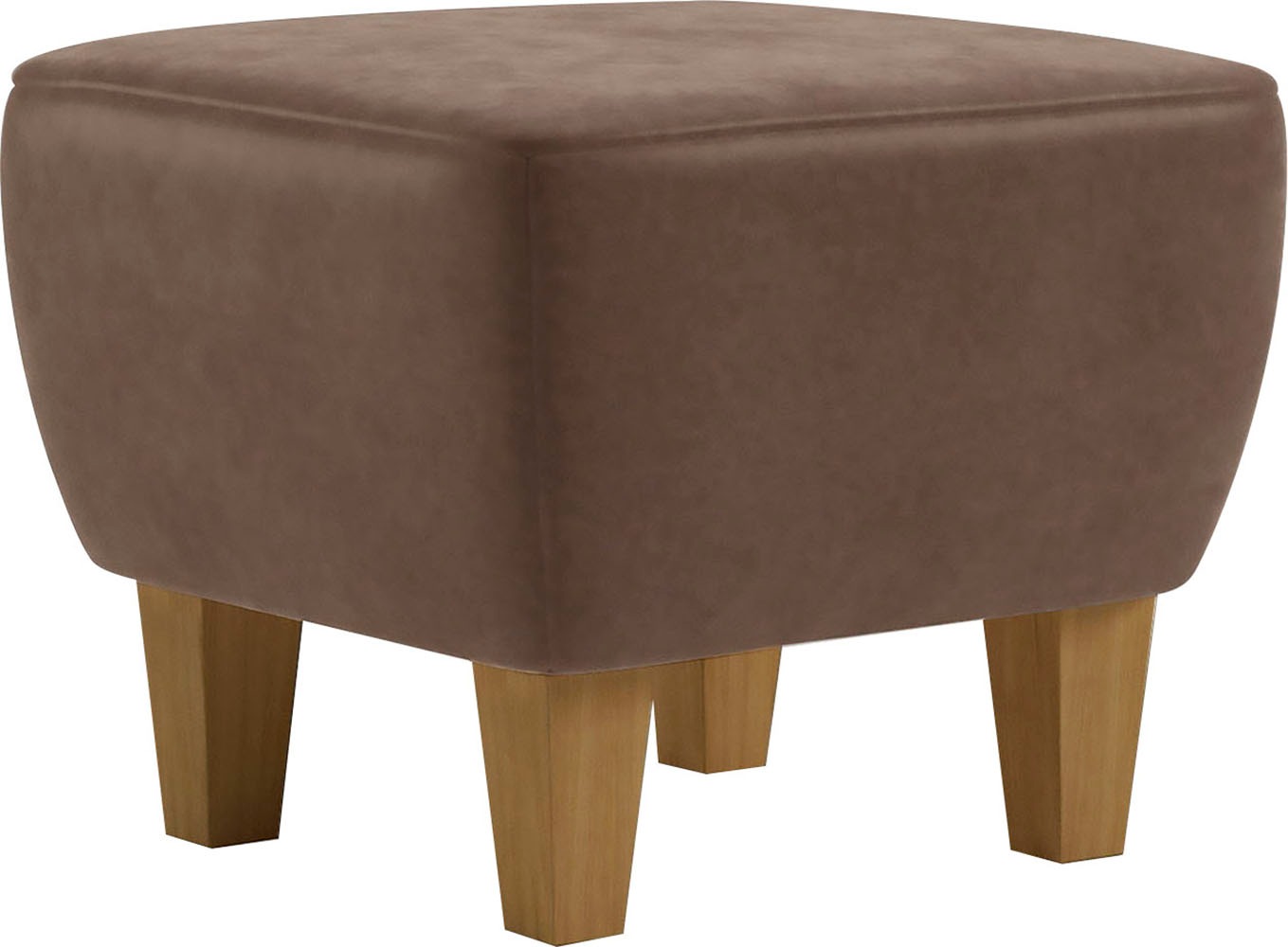 Thumbnail - Home affaire Polsterhocker "Viva" mit Eichenfüßen