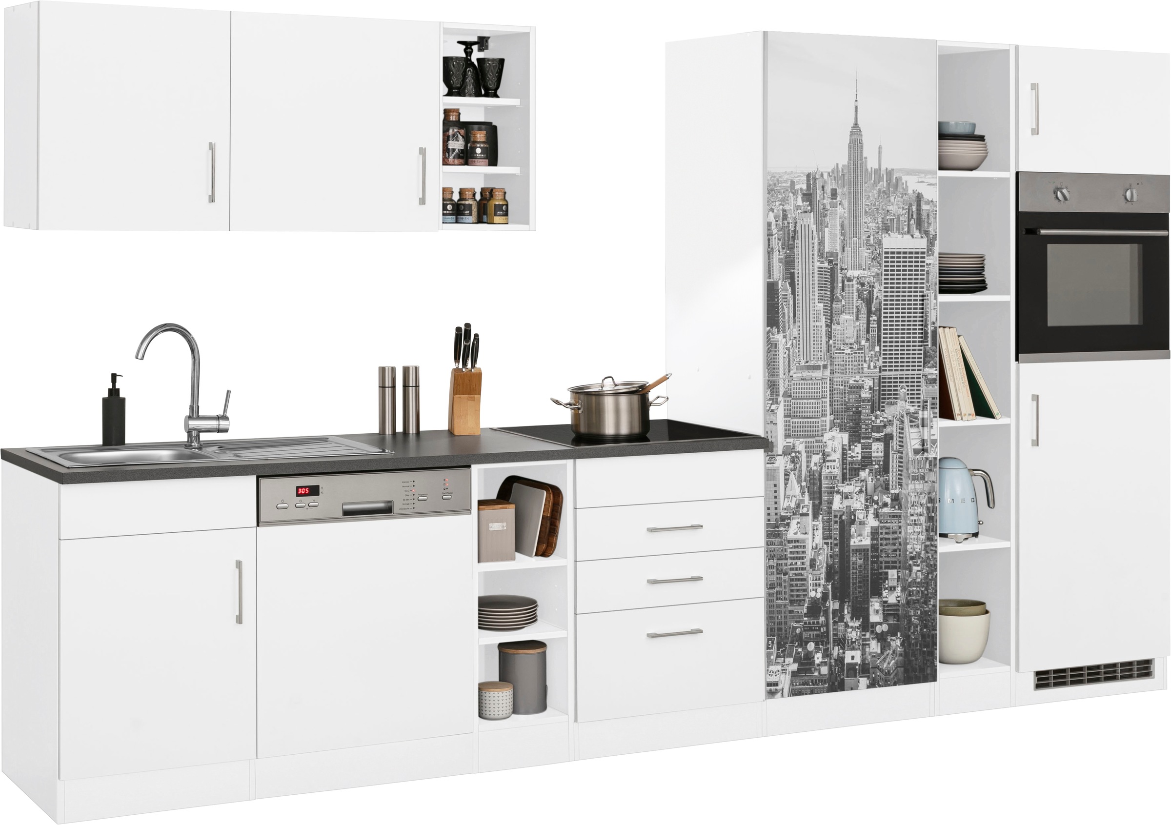 KOCHSTATION Küchenzeile "KS-Paris – Küchen mit einzigartigen Fotomotiven au günstig online kaufen