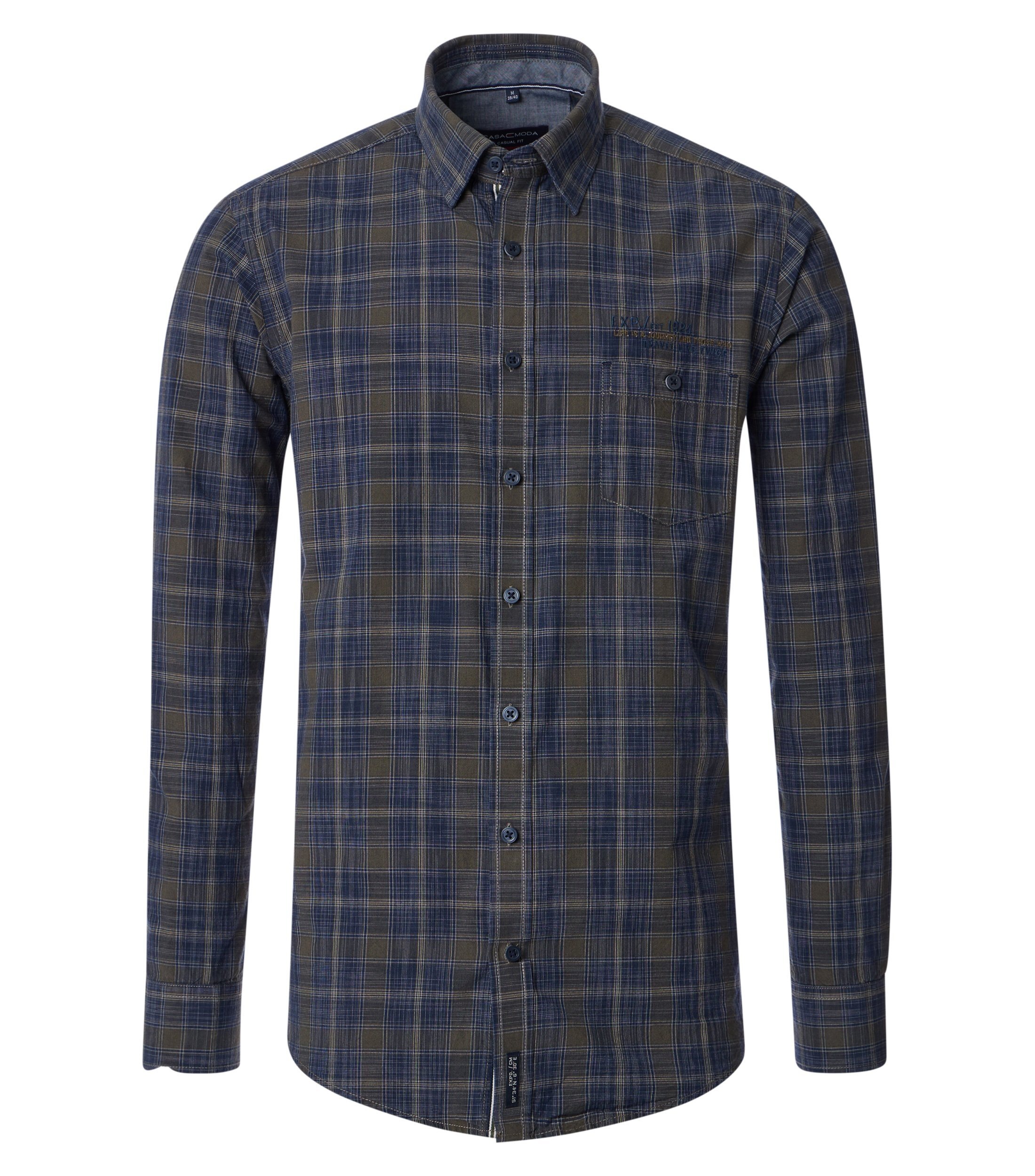CASAMODA Langarmhemd "CASAMODA Freizeithemd kariert" günstig online kaufen