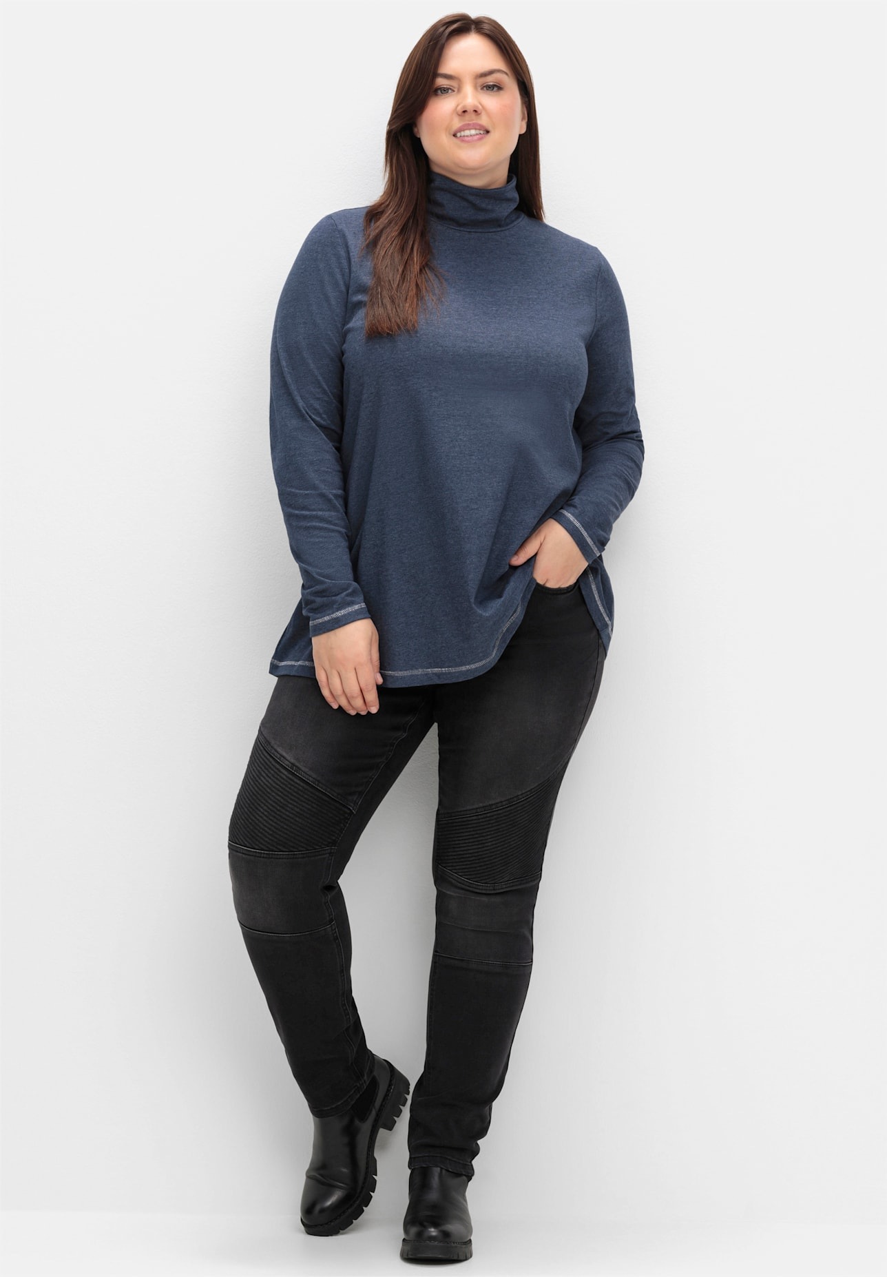 Sheego Langarmshirt »Langarmshirt«, (1 tlg.)