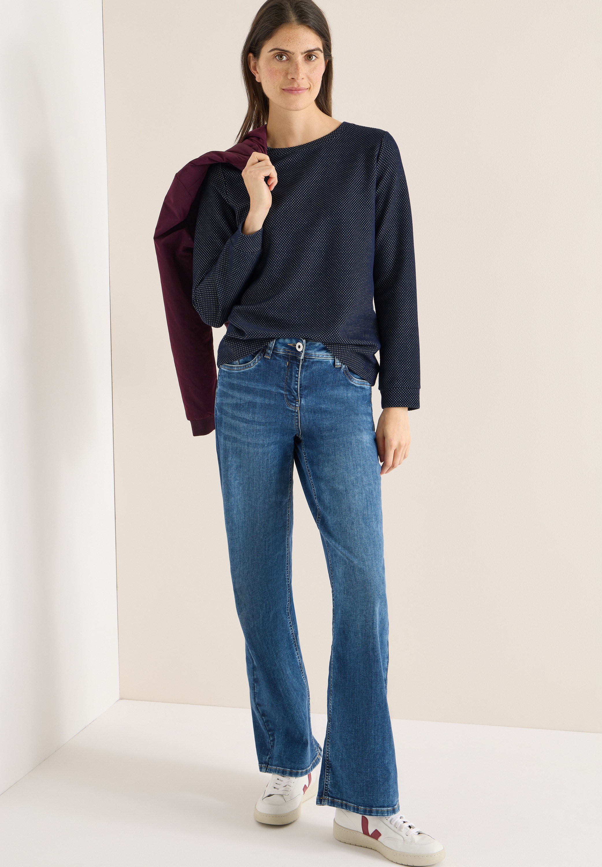 Cecil Langarmshirt mit U-Boot-Ausschnitt