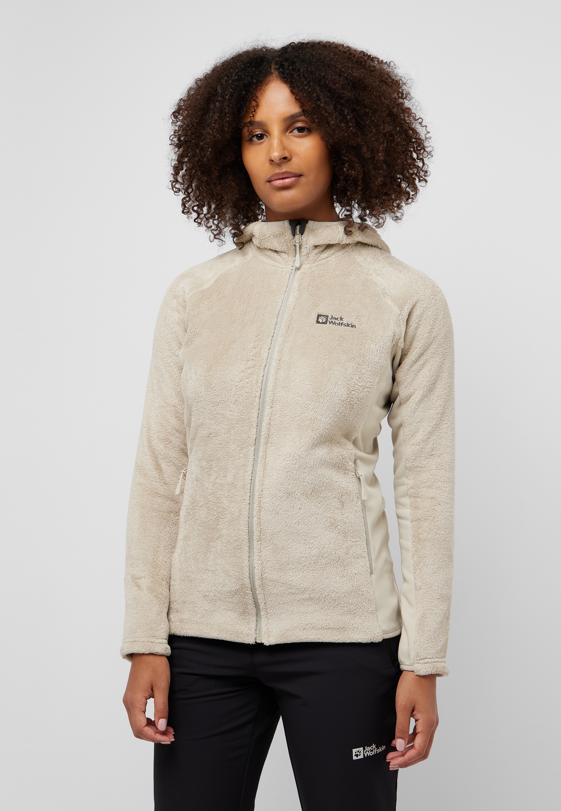 Jack Wolfskin Fleecejacke "ROTWAND HOODED FZ W", mit Kapuze