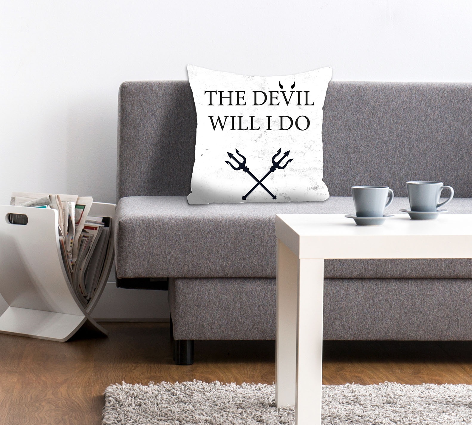 queence Dekokissen "THE DEVIL WILL I DO" Kissenhülle ohne Füllung, 1 Stück günstig online kaufen