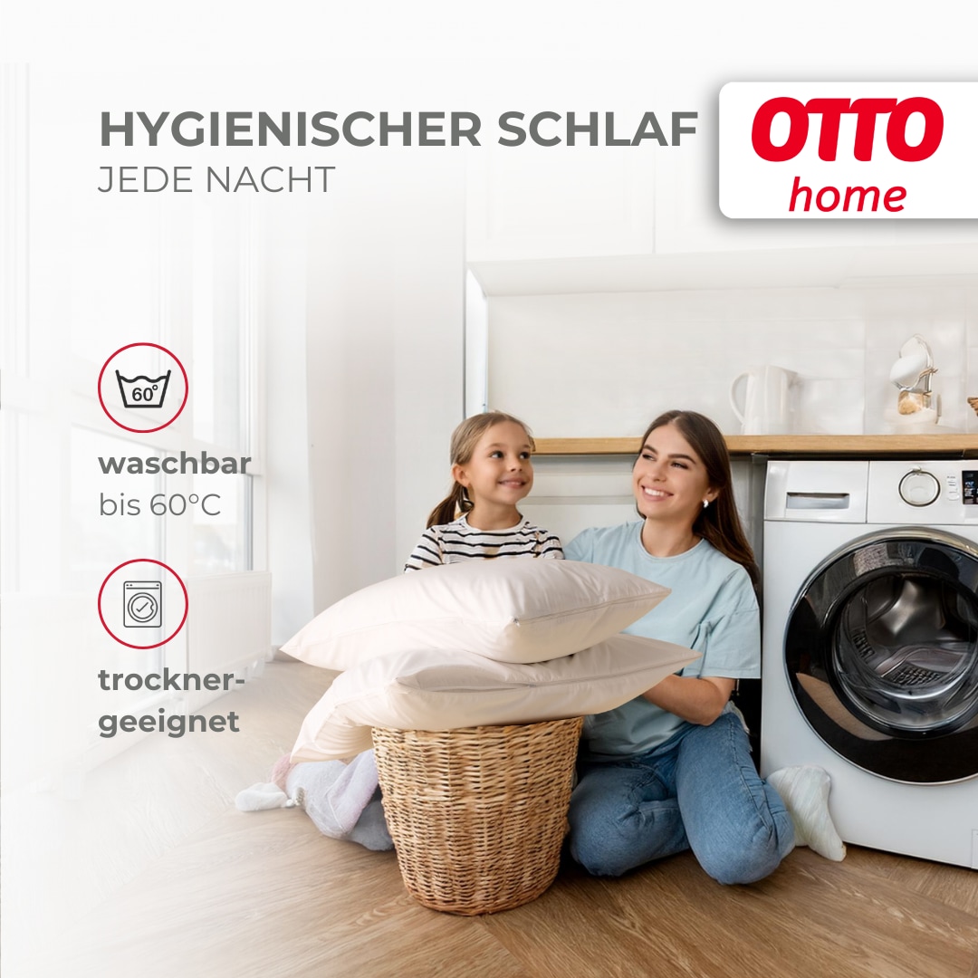 OTTO home Microfaserkissen »Baca, Kopfkissen 40x80 cm und 80x80 cm« Füllung: 6D-Hohlfaser Bezug: Polyester 1 Stk. tlg. Kissen, mit edlem Sternenaufdruck