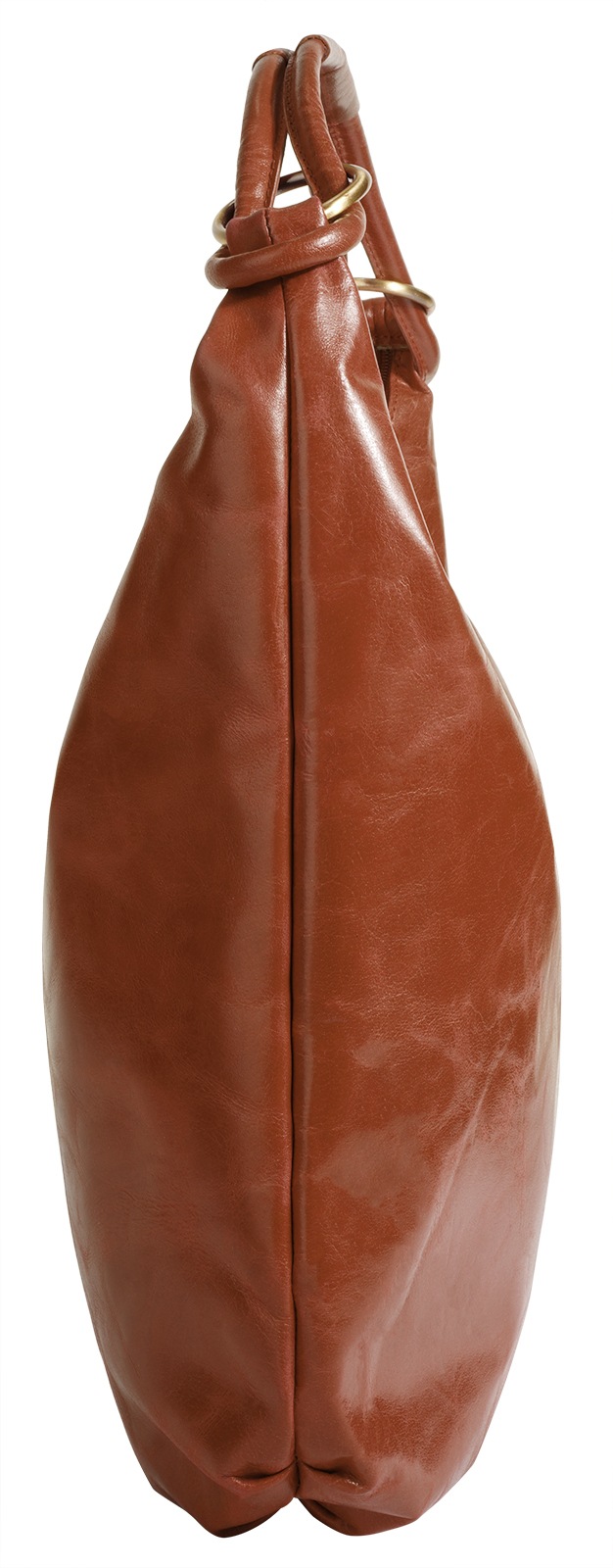 Shopper BRUNO BANANI, Damen, Gr. B/H/T: 40cm x 33cm x 4cm onesize, braun (cognac), Leder, leicht glänzend, unifarben, Taschen Shopper, echt Leder 3