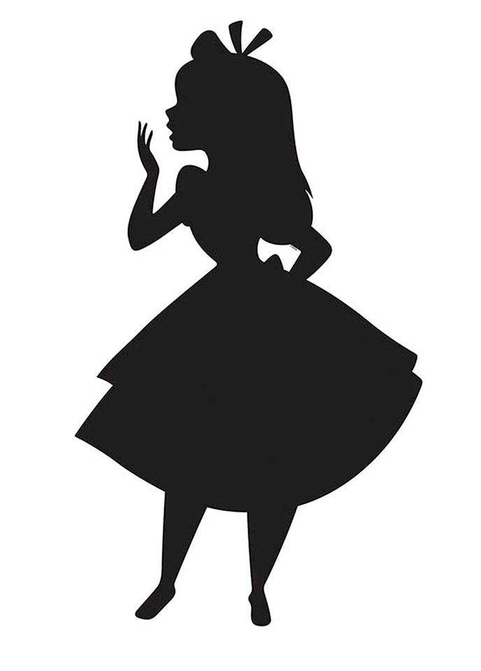 Komar Poster "Alice Silhouette", Disney, (1 St.), Kinderzimmer, Schlafzimmer, Wohnzimmer