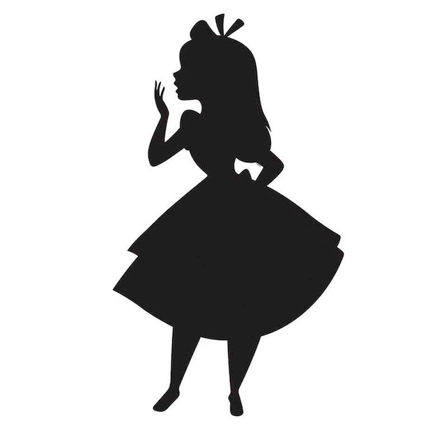 Komar Poster »Alice Silhouette«, Disney, (1 St.), Kinderzimmer, Schlafzimmer,  Wohnzimmer | BAUR