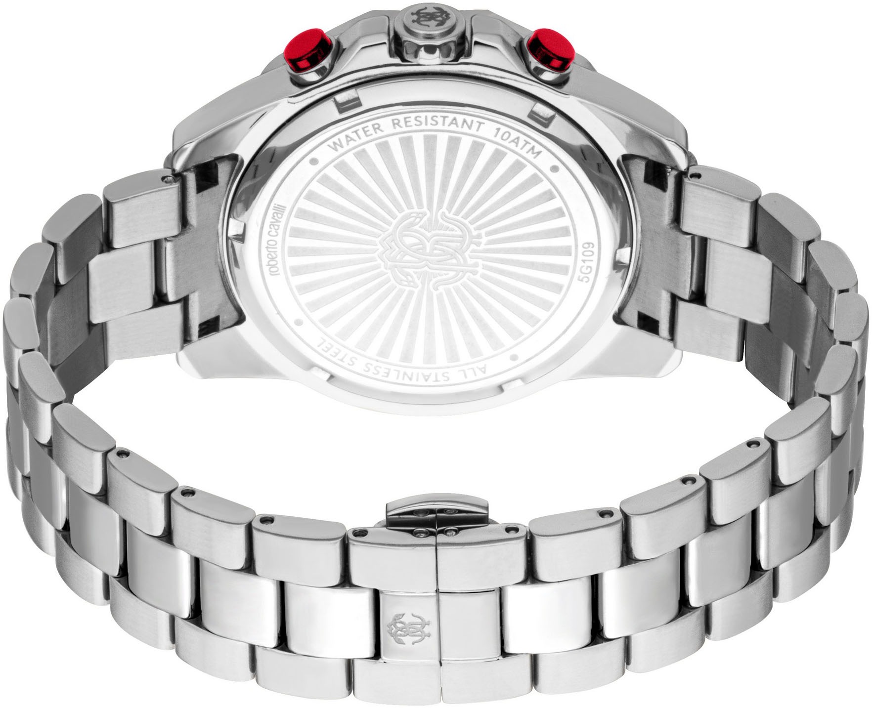 roberto cavalli Chronograph »Uomo Sport III«, Quarzuhr, Armbanduhr, Herrenuhr, Edelstahlarmband, analog, Tag