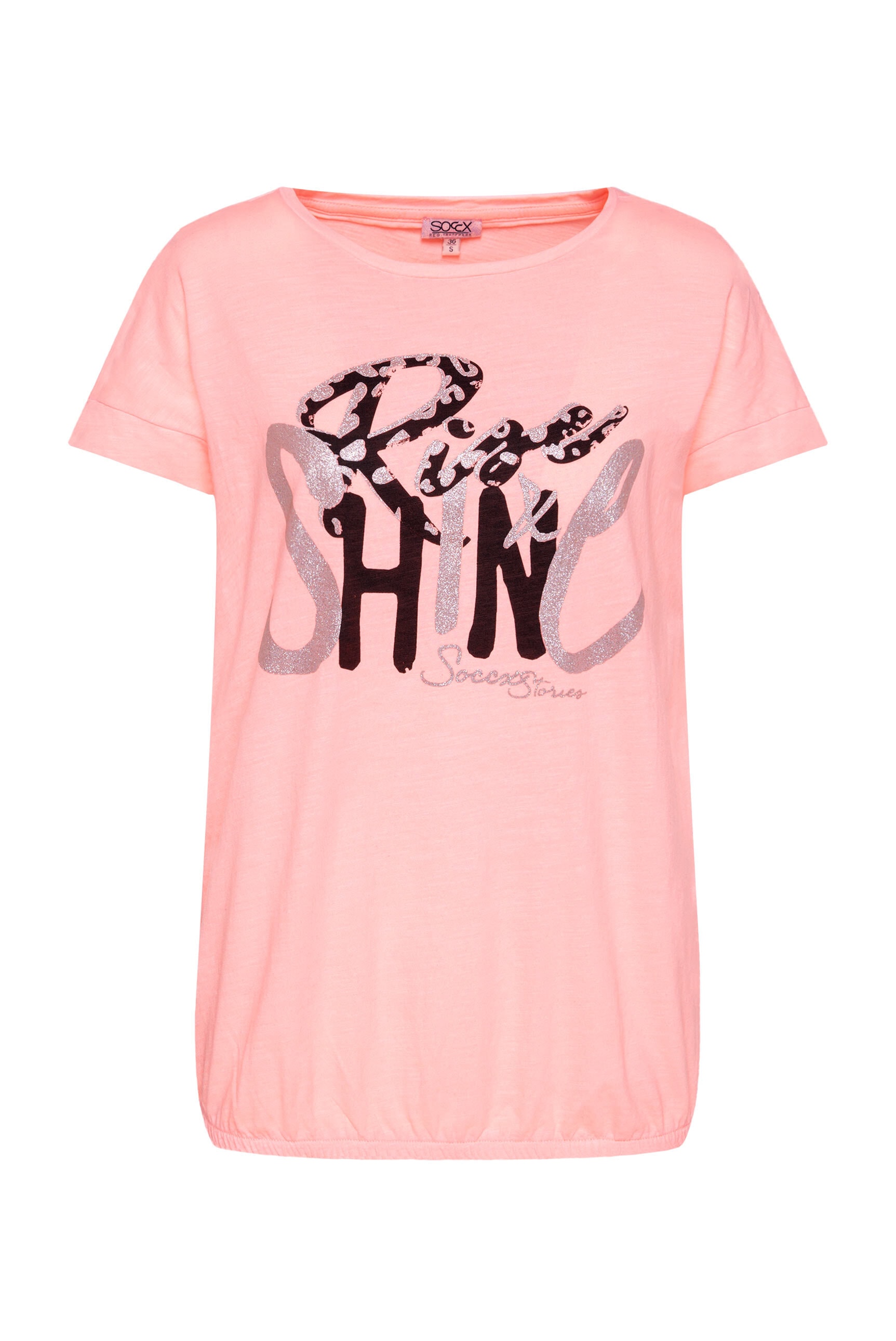 SOCCX Rundhalsshirt, mit Gummizug im Saum