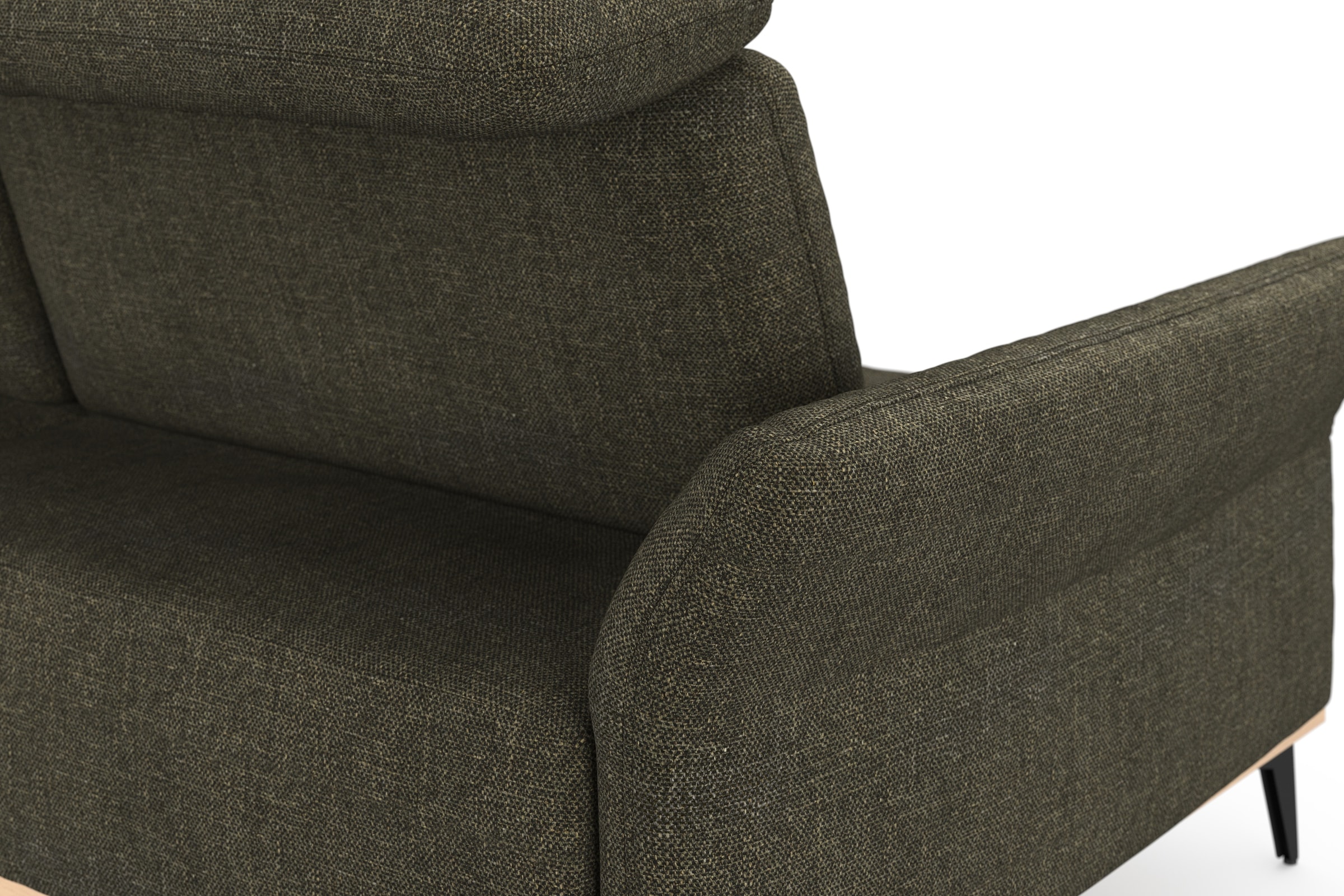 Places of Style Ecksofa »Fjord L-Form«, massiv, wahlweise mit Armlehnfunktion, Kopf- Sitztiefenverstellung