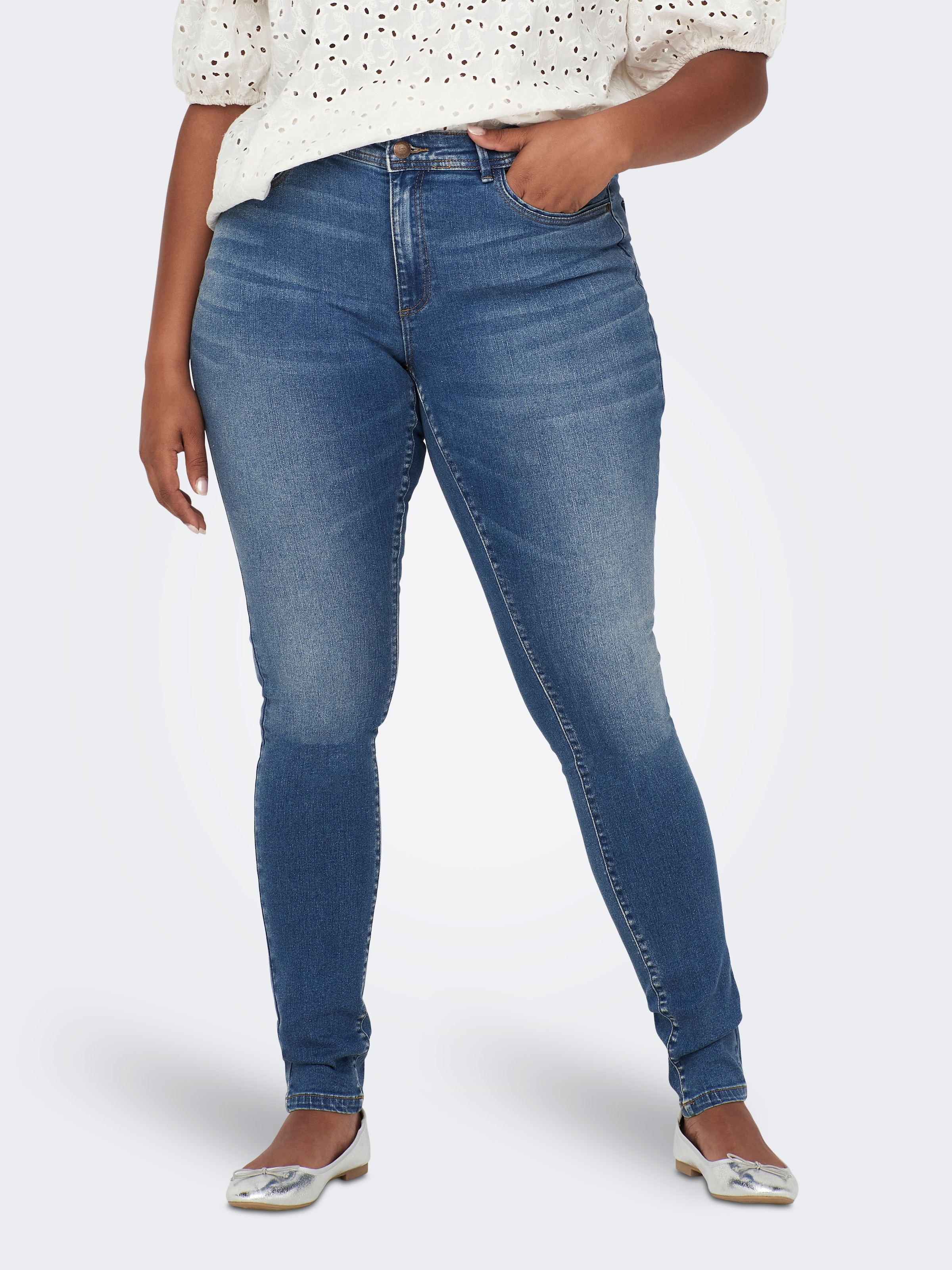 ONLY CARMAKOMA Skinny-fit-Jeans "CARSALLY REG SK DNM BJ114-3 NOOS" günstig online kaufen