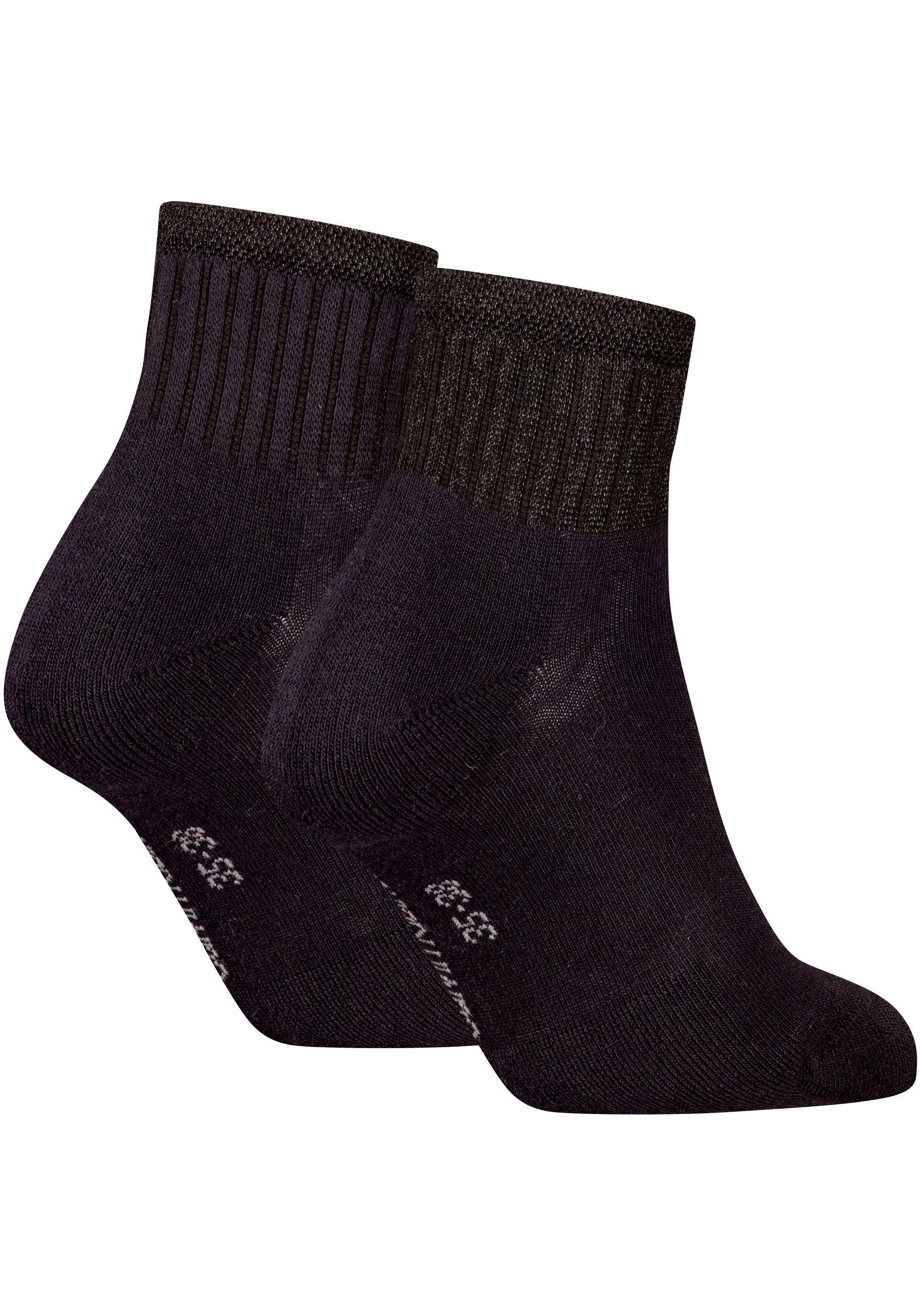 Calvin Klein Jeans Socken "CKJ WOMEN QUARTER 2P GLOSSY RIB" 2 Paar tlg. mit günstig online kaufen