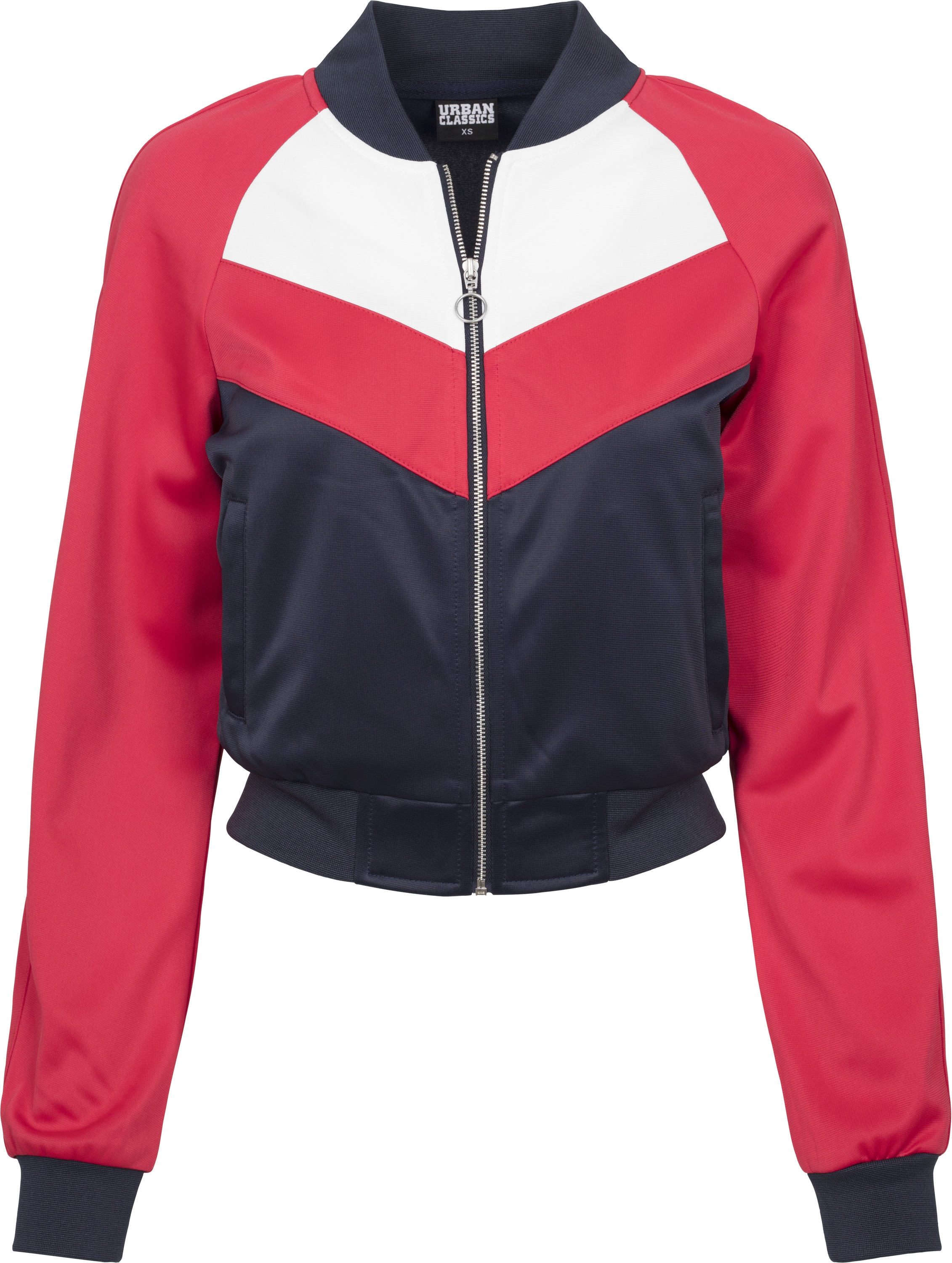 URBAN CLASSICS Allwetterjacke "Urban Classics Damen Ladies Short Raglan Track Jacket", (1 St.), ohne Kapuze