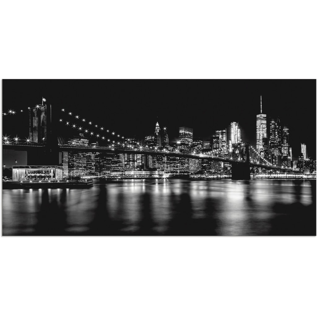 Artland Wandbild »Manhattan Skyline & Brroklyn Bridge«, Amerika, (1 St.)