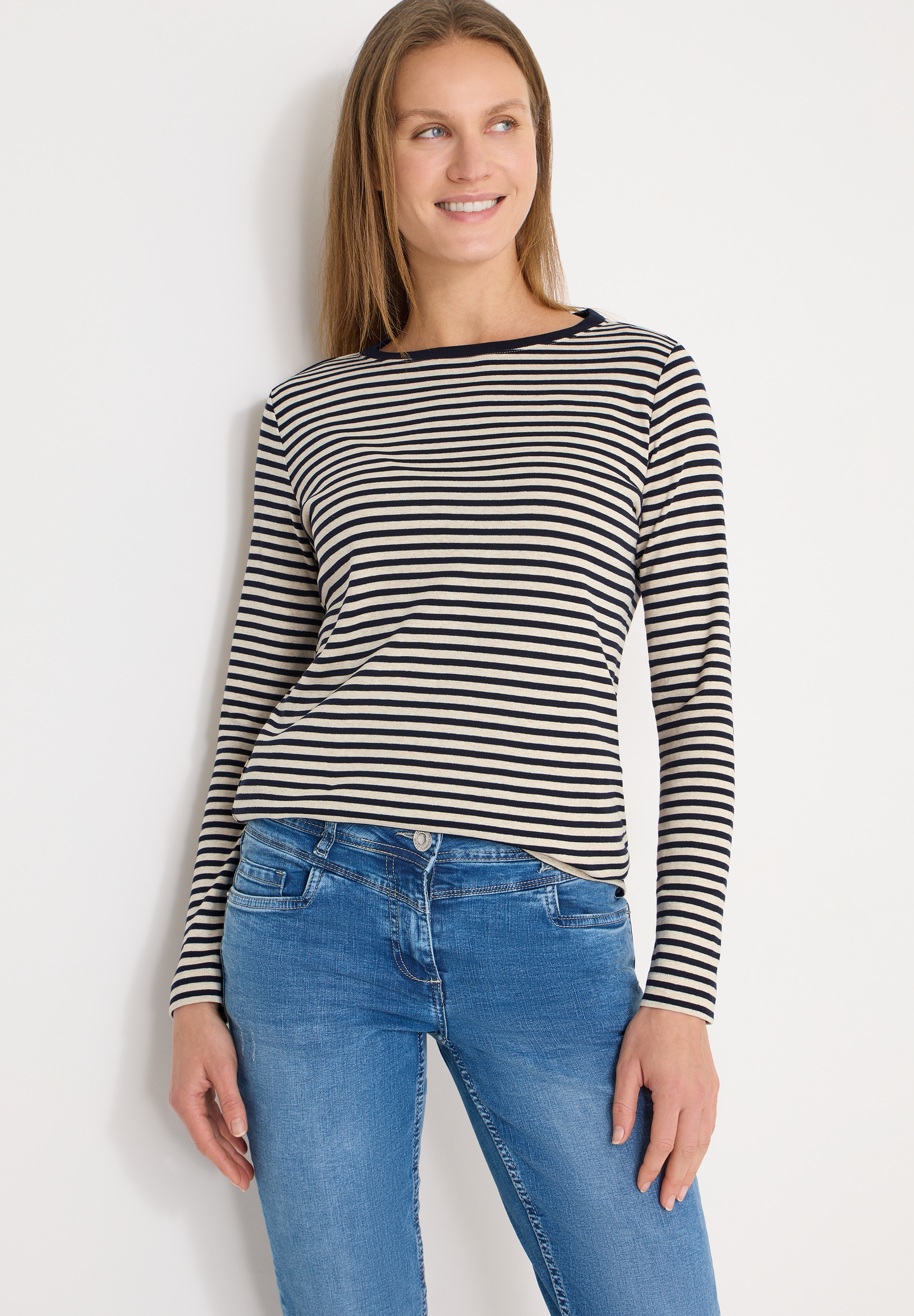 Cecil Langarmshirt im Streifen-Look günstig online kaufen