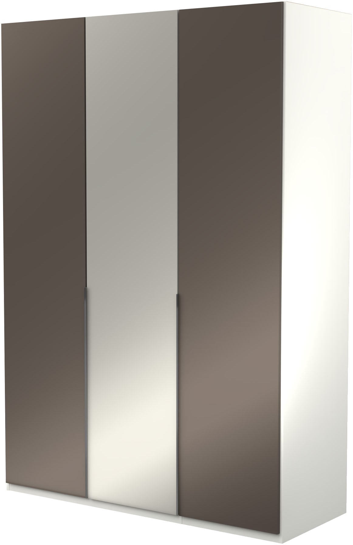 Musterring Kleiderschrank "San Diego, Kleiderschrank, Schrank, Garderobe, mit Glastüren" 1 Stk. tlg. 3-türig (gedämpft), 4 Böden, 2 Kleiderstangen, Chromgriffe