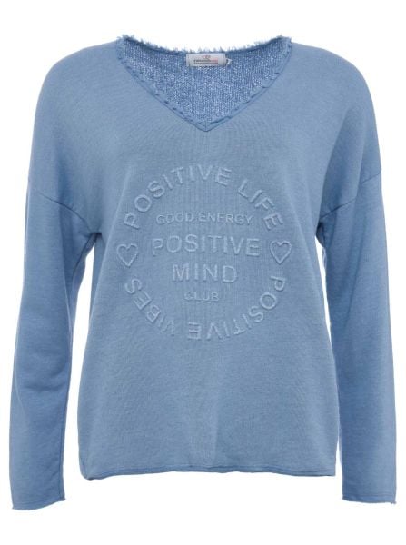 Zwillingsherz Sweatshirt "Sweatshirt Positive Mind mit Neonkante", V-Aussch günstig online kaufen