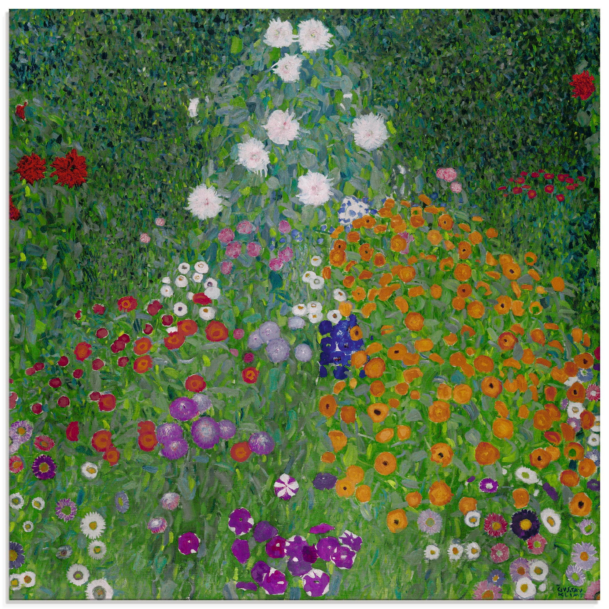 Artland Glasbild "Bauerngarten. 1905-07" Blumenwiese 1 Stk. tlg. in verschiedenen Größen