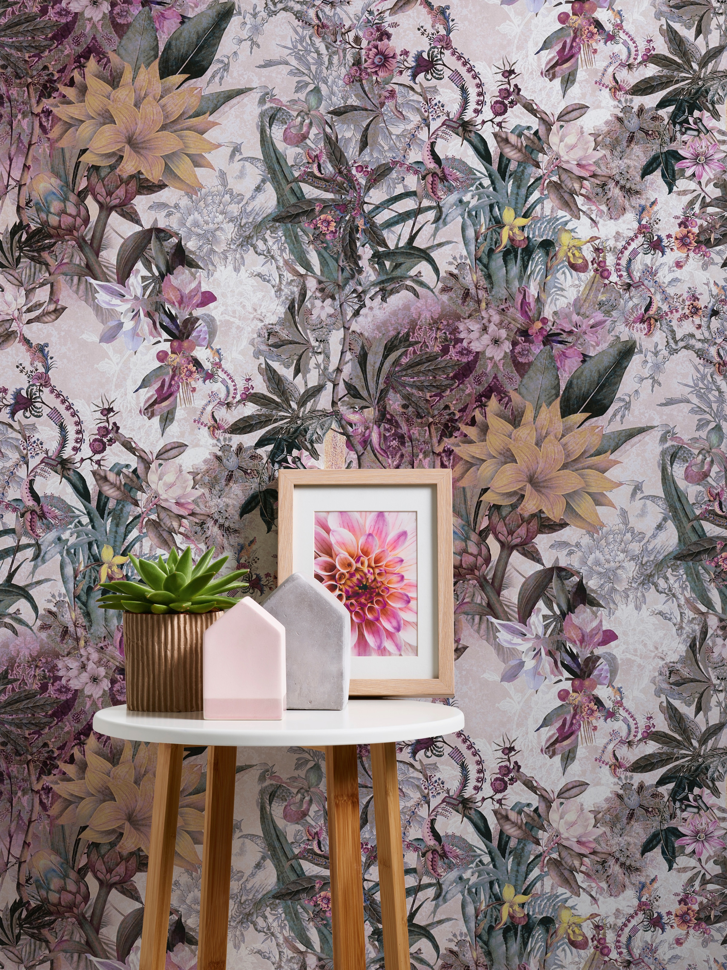 A.S. Création Vliestapete »Dream Flowery« Wald | botanisch | floral glatt Floral Tapete Blumenoptik Tapeten Wohnzimmer Schlafzimmer Küche Design