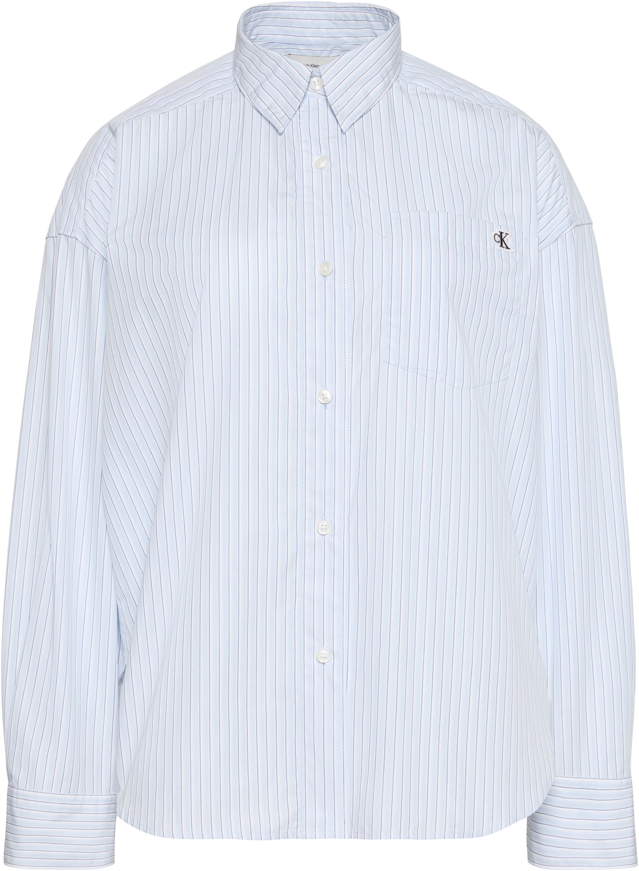 Calvin Klein Jeans Hemdbluse "COTTON POPLIN CROPPED" Regular fit mit normal günstig online kaufen