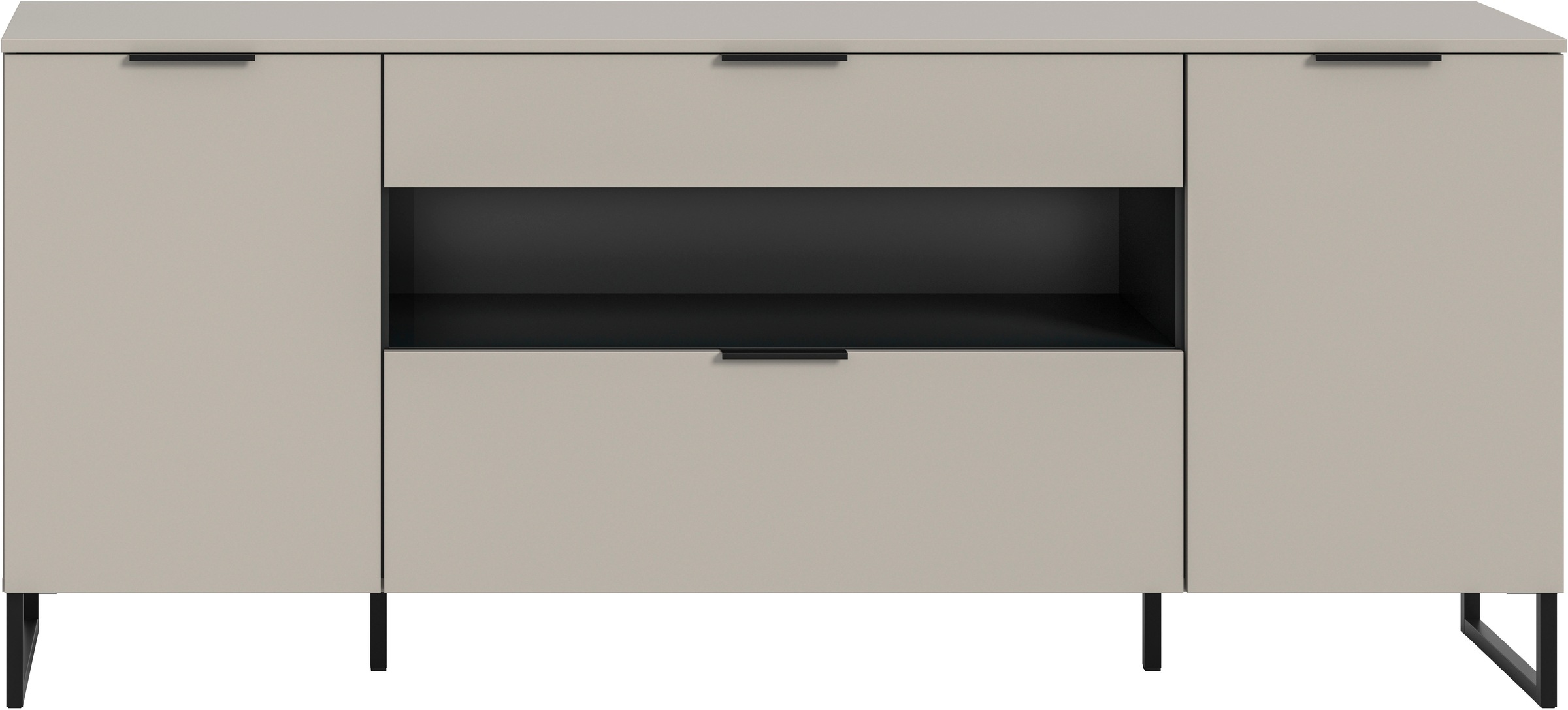 INOSIGN Sideboard »Adio, Sideboard, 185 cm Breite«, (1 St.), Adio, Sideboard, Kashmir NB,2 Türen,1 Schublade,1 Klappe,offenes Fach