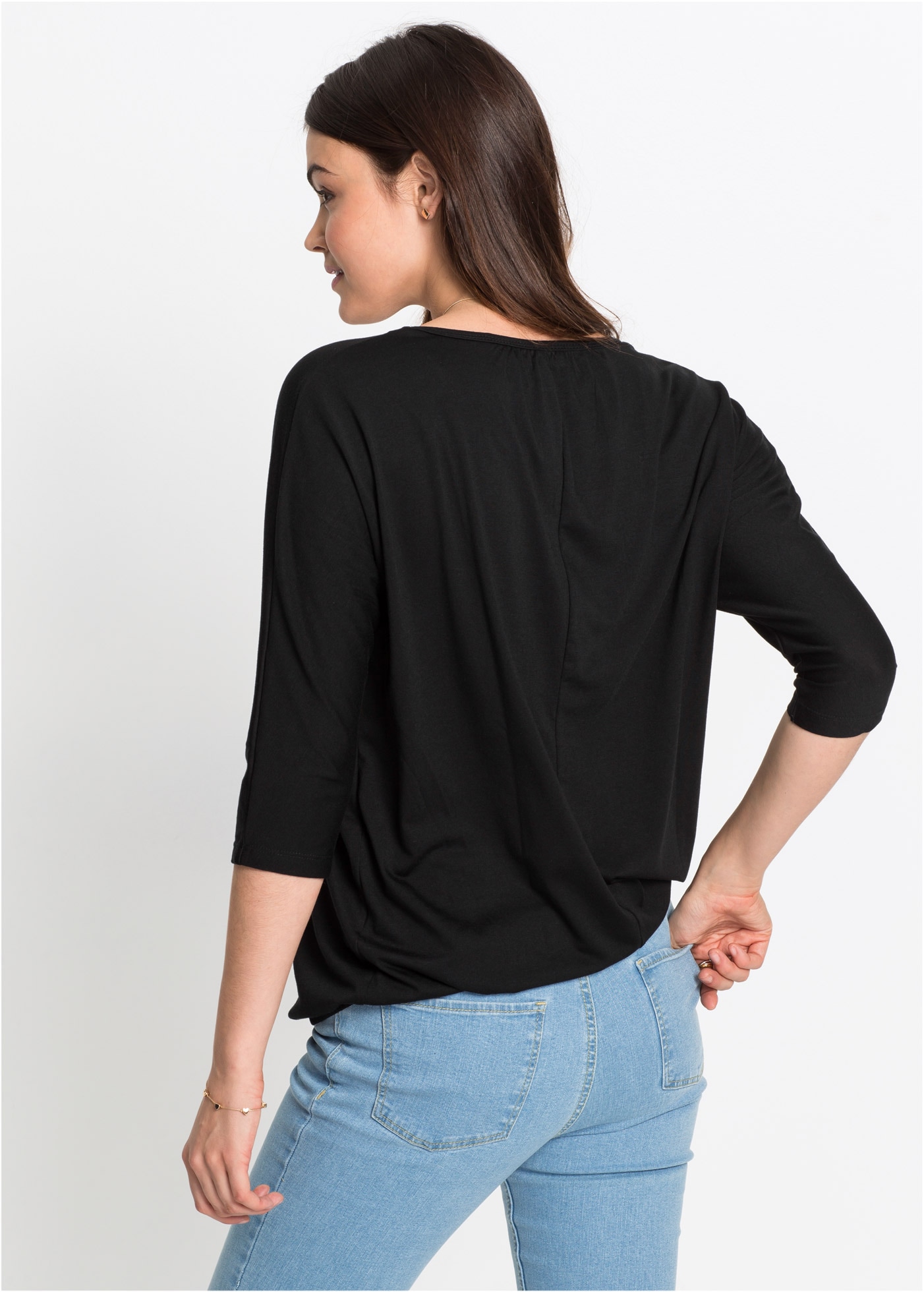 bonprix Oversize-Shirt »Oversize-Shirt aus Viskose-Mix« lässig geschnittene Passform, mit Fledermausärmeln, aus Viskose-Mix