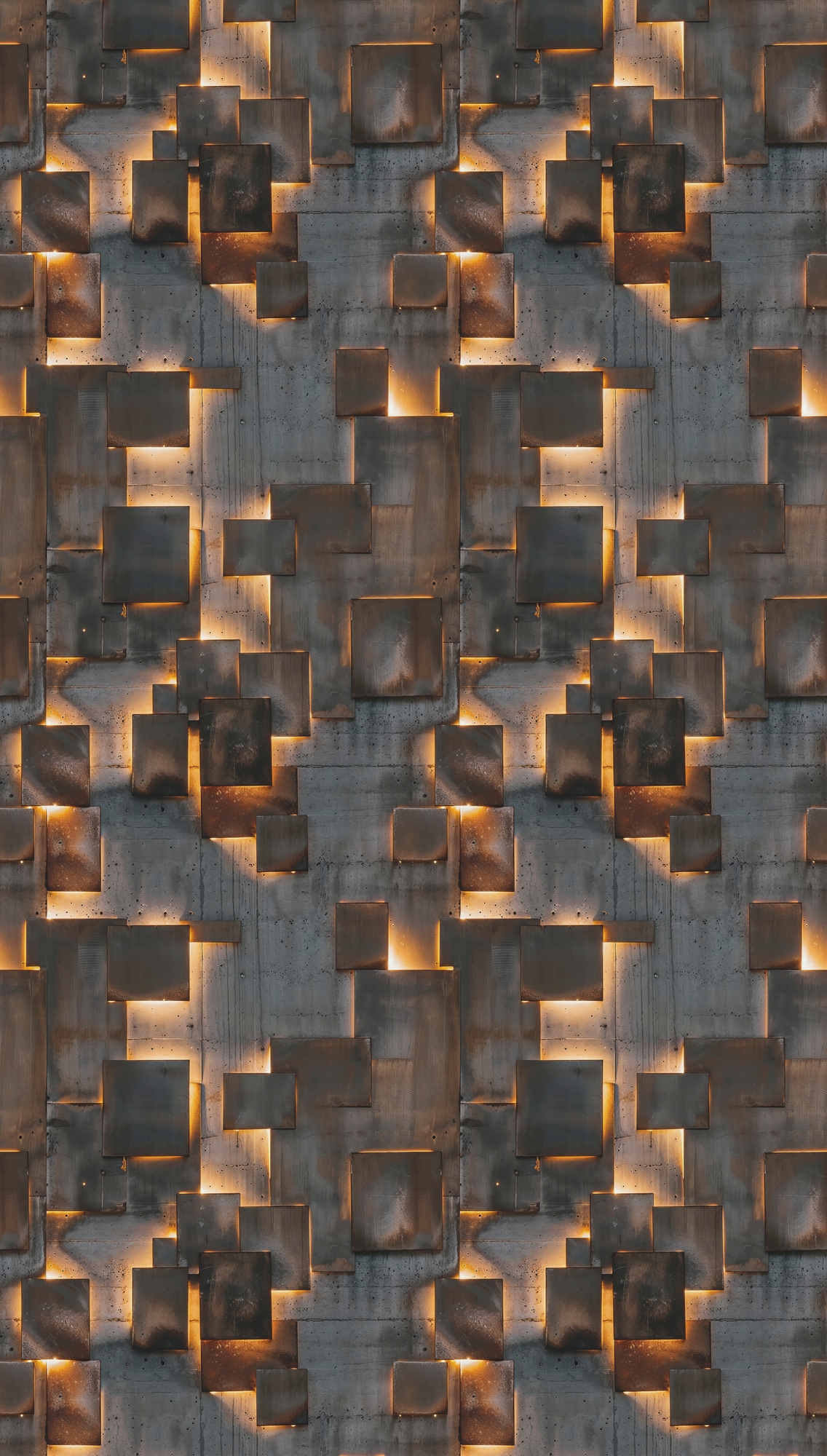 living walls Vliestapete »Fototapete 3D-Würfel Betonoptik Rost erweiterbar« Motiv strukturiert