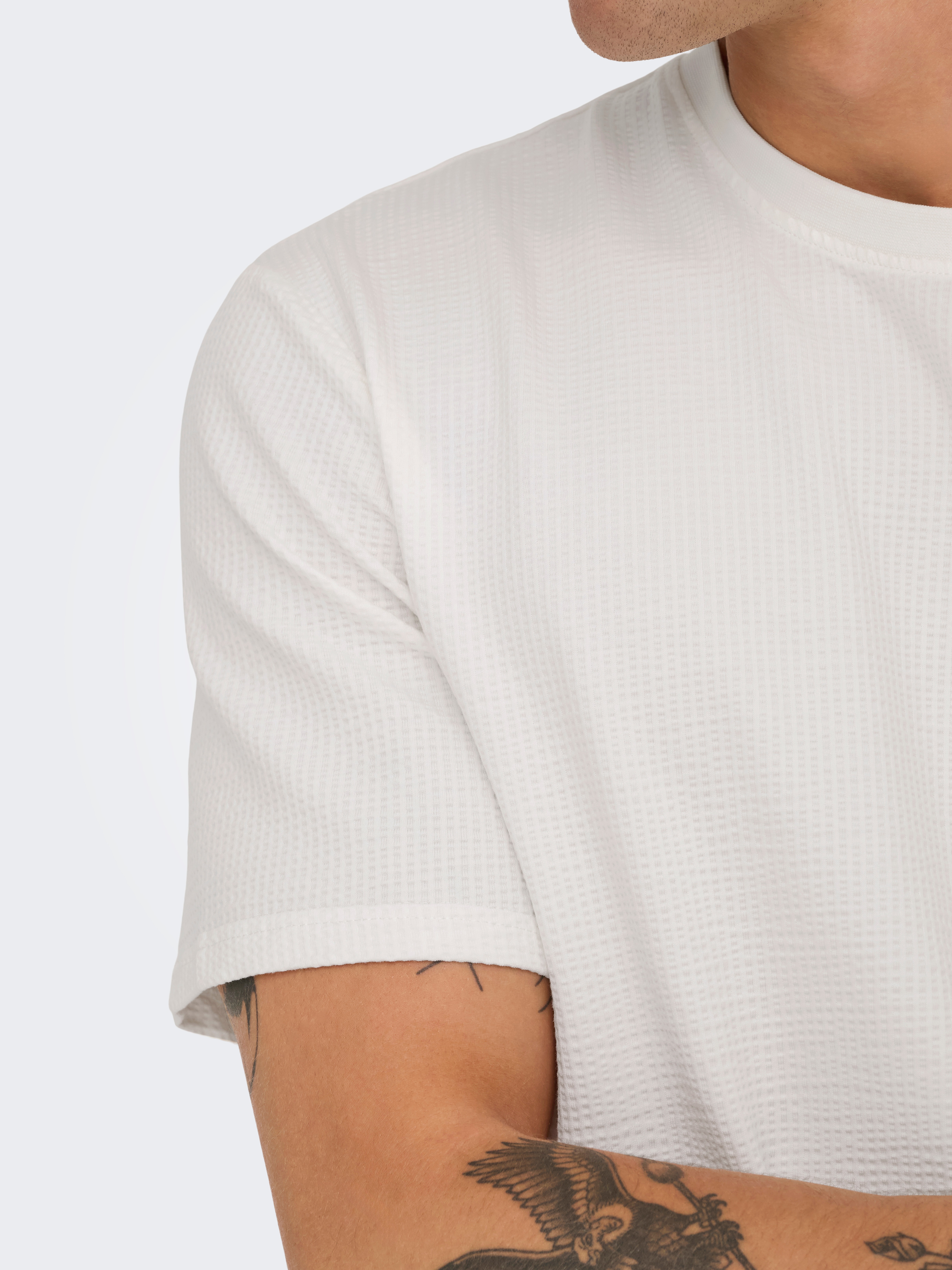 Thumbnail - ONLY & SONS Rundhalsshirt "ONSKIAN LIFE REG SEERSUCKER SS TEE NOOS"