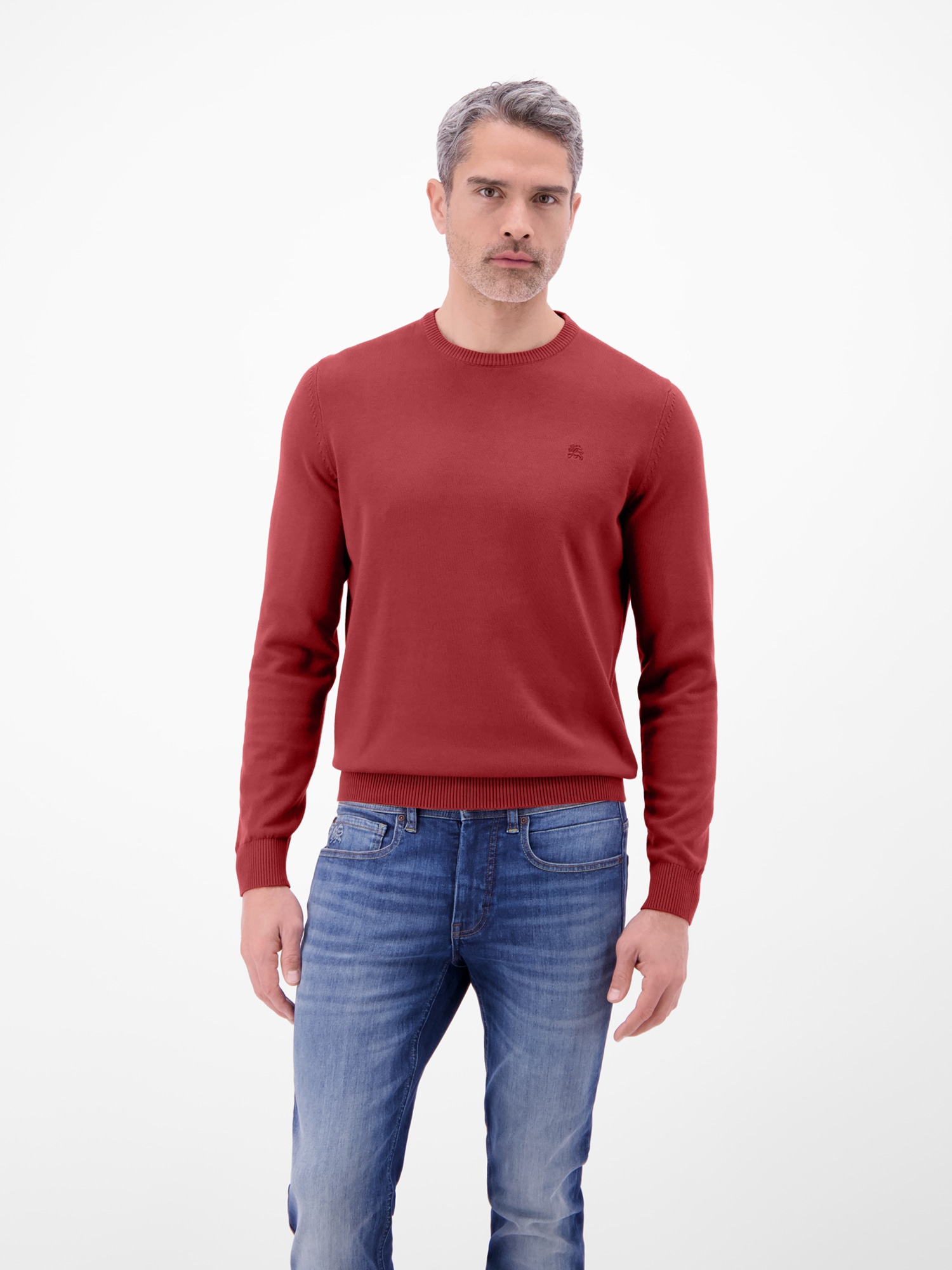 LERROS 1100000002199 "Herren Strickpullover aus Baumwolle mit Crewneck Ausschnitt" Weicher Strick-Pullover, Rundhalsausschnitt, lange Ärmel, pflegeleicht