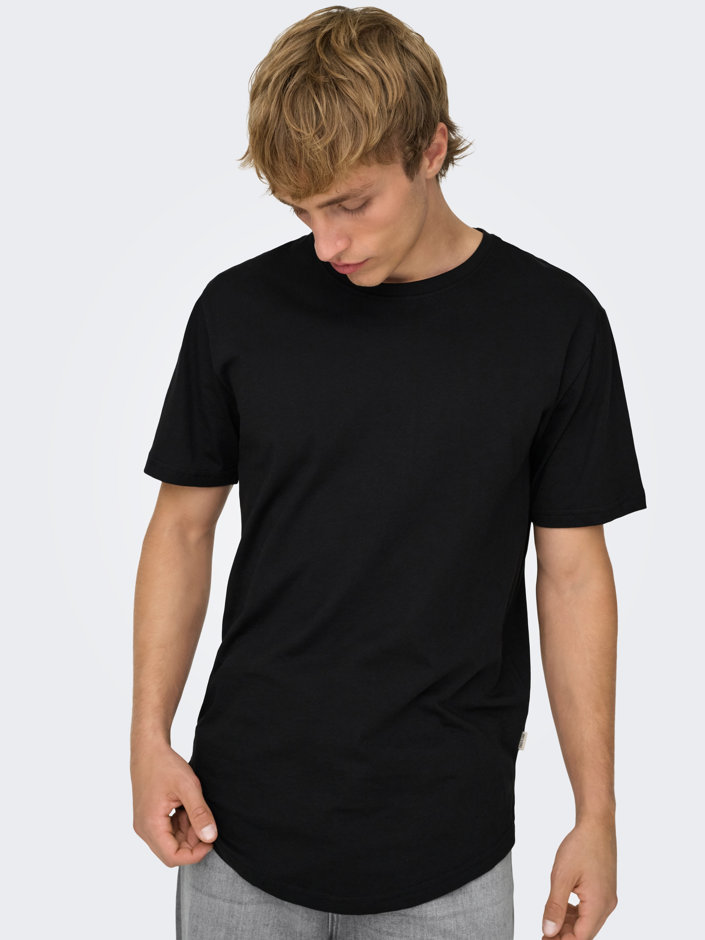 ONLY & SONS Rundhalsshirt »ONSMATT LONGY SS TEE 3-PACK« Packung, 3 Stk.