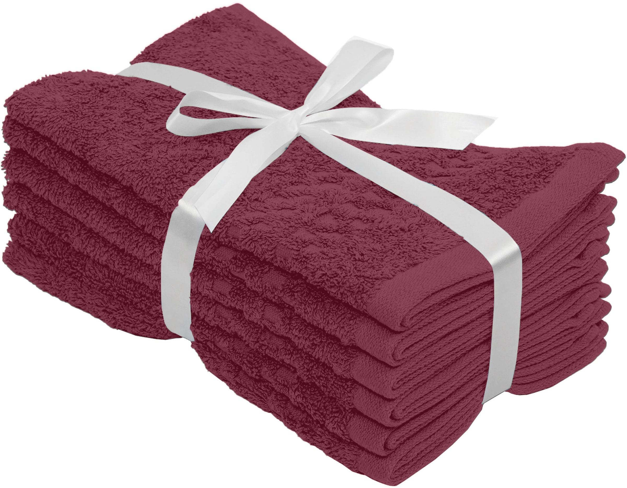 OTTO home Gästehandtücher »Regona, Gästehandtücher 30x50cm, flauschig und weich, 500 gr/m²« Premium Handtücher mit Bordüre, Set, 100% Baumwolle, 5 Jahre Garantie
