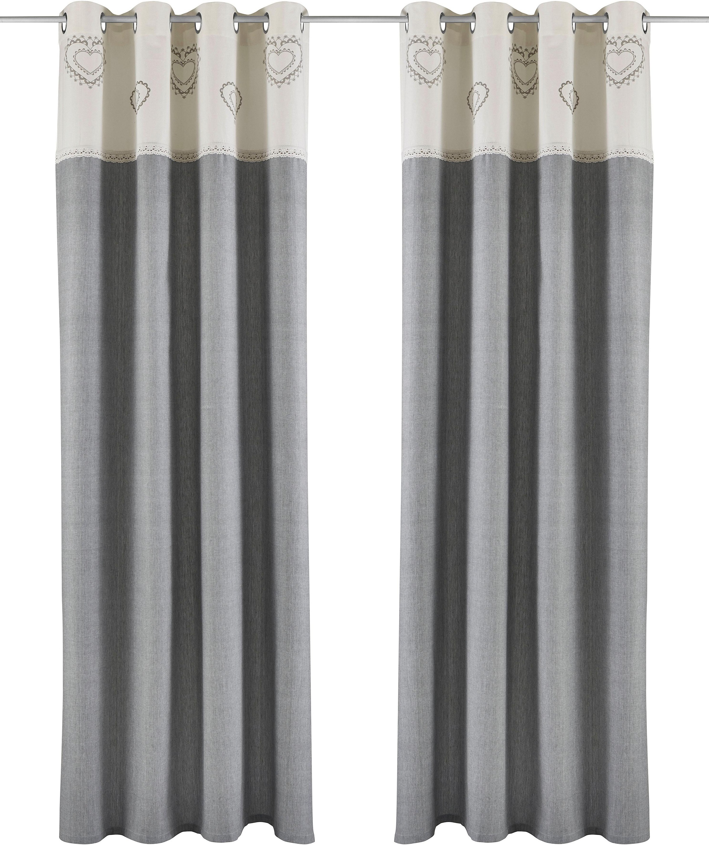 OTTO home Gardine "Louis" Ösen 1 Stk. tlg. halbtransparent, aus Bio-Baumwol günstig online kaufen