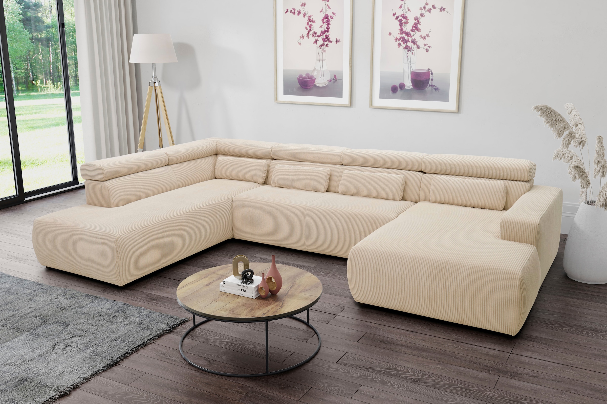 DOMO collection Wohnlandschaft Brandon viele Bezugsarten, incl. Nierenkisse günstig online kaufen