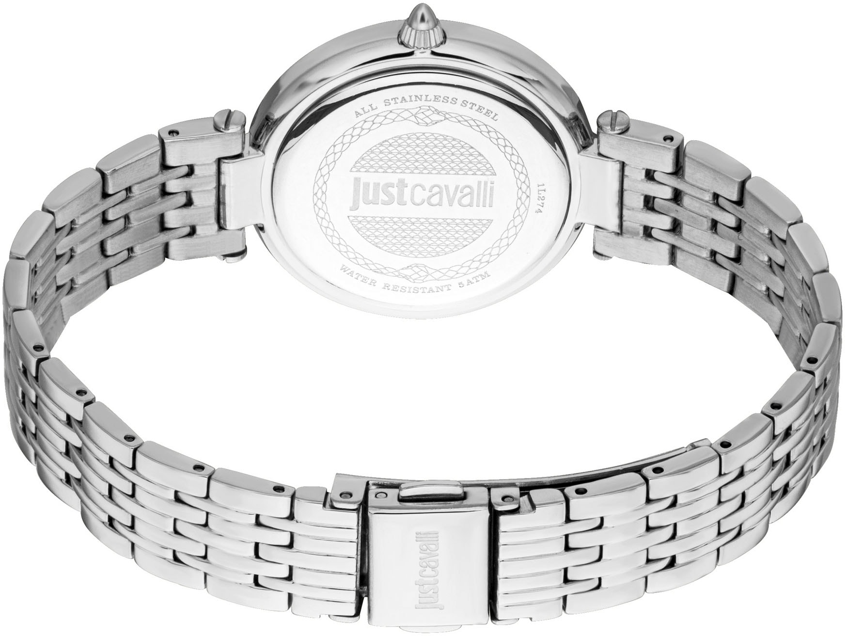 Just Cavalli Time Quarzuhr »Savoca«, (Set, 2 tlg., mit Armband), Armbanduhr, Damenuhr, Kristallsteine, Edelstahlarmband, Gerschenkidee