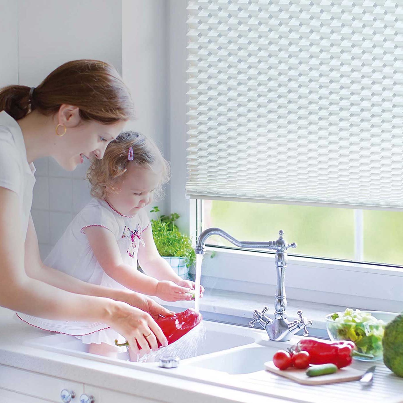 K-HOME Plissee »Diamantplissee von K-home, 3D-Effekt, patentiertes Design« Lichtschutz ohne Bohren verspannt