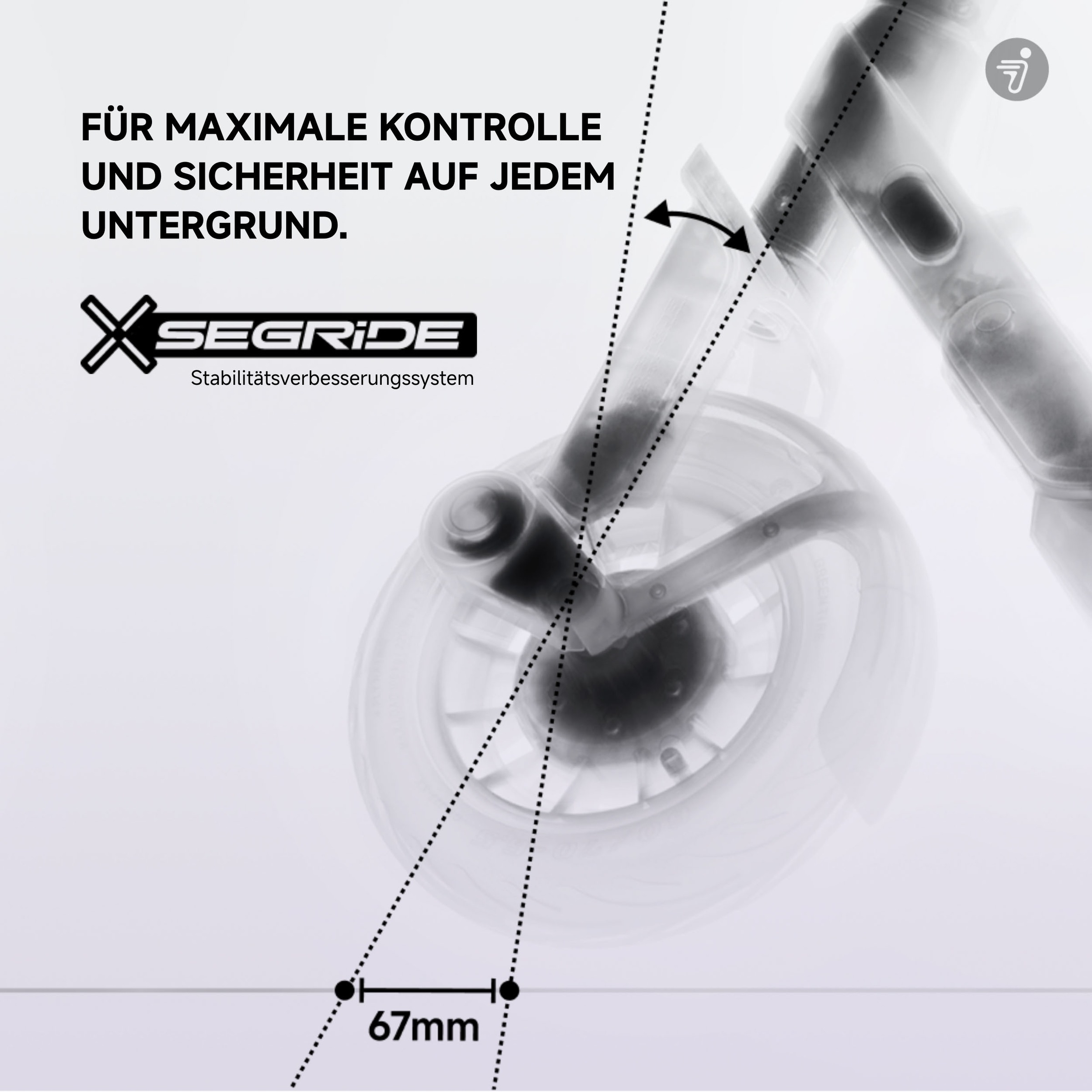 Segway E-Scooter »E3 Pro D«, Schlauchlose selbstabdichtende Reifen