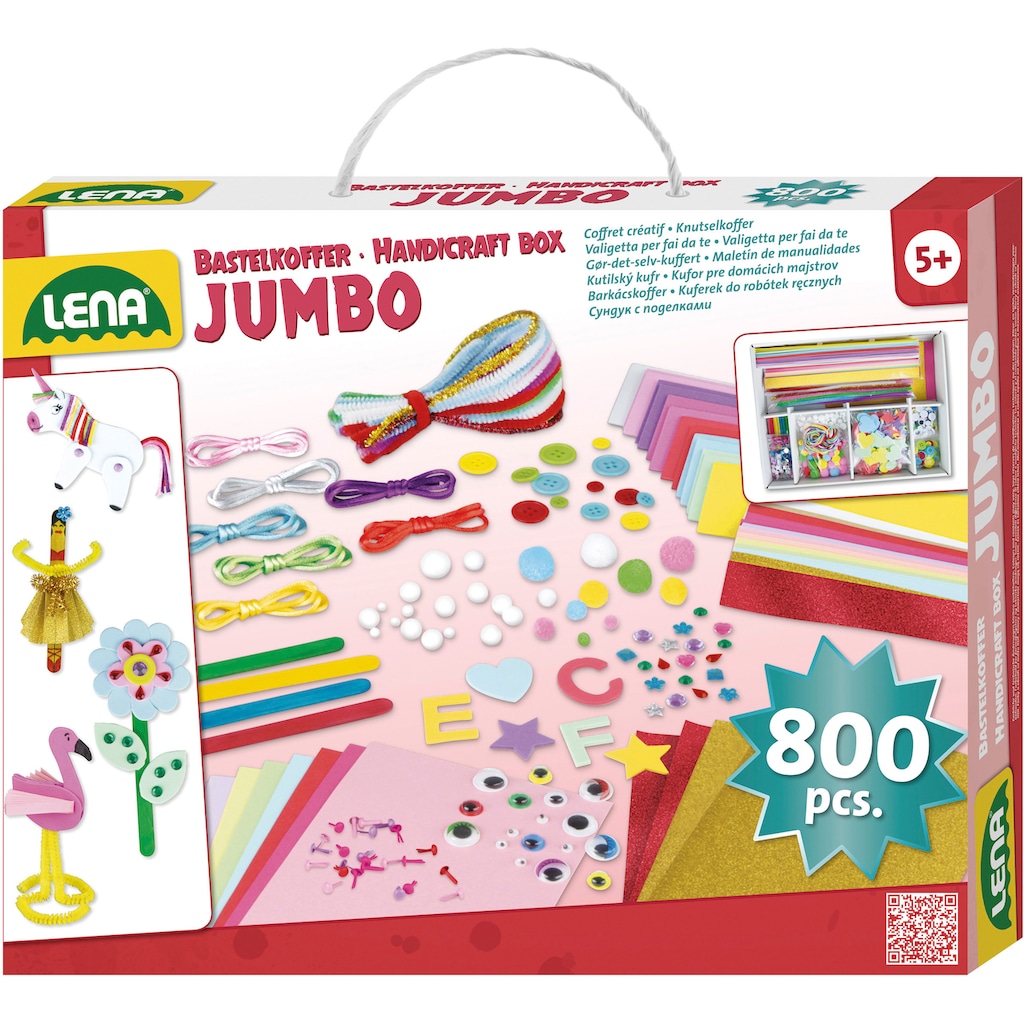 Lena® Kreativset »Bastelkoffer Jumbo, pink«