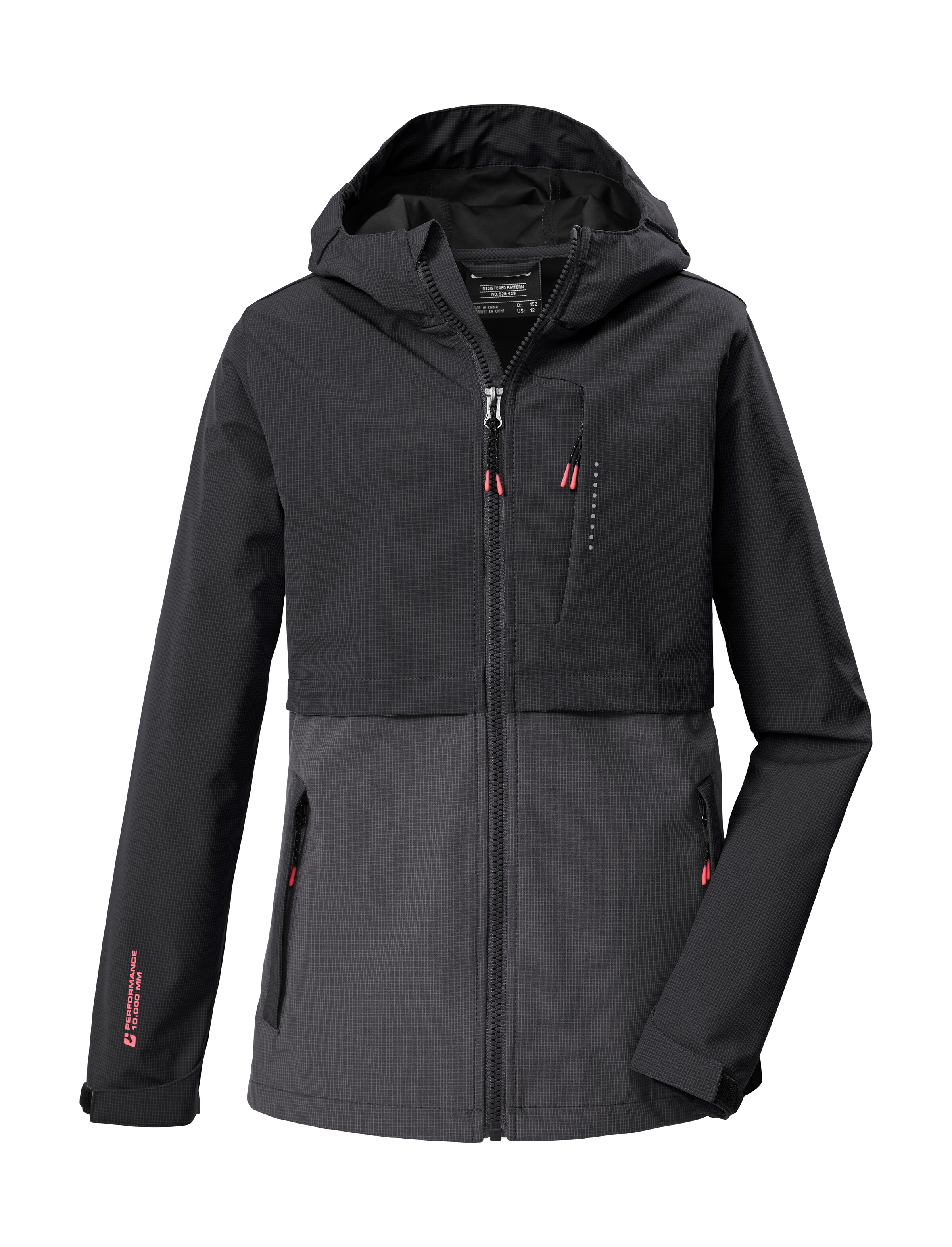 Killtec Softshelljacke "KOS 153 GRLS SFTSHLL JCKT" Winddichte, wasserabweisende Softshelljacke mit Kapuze