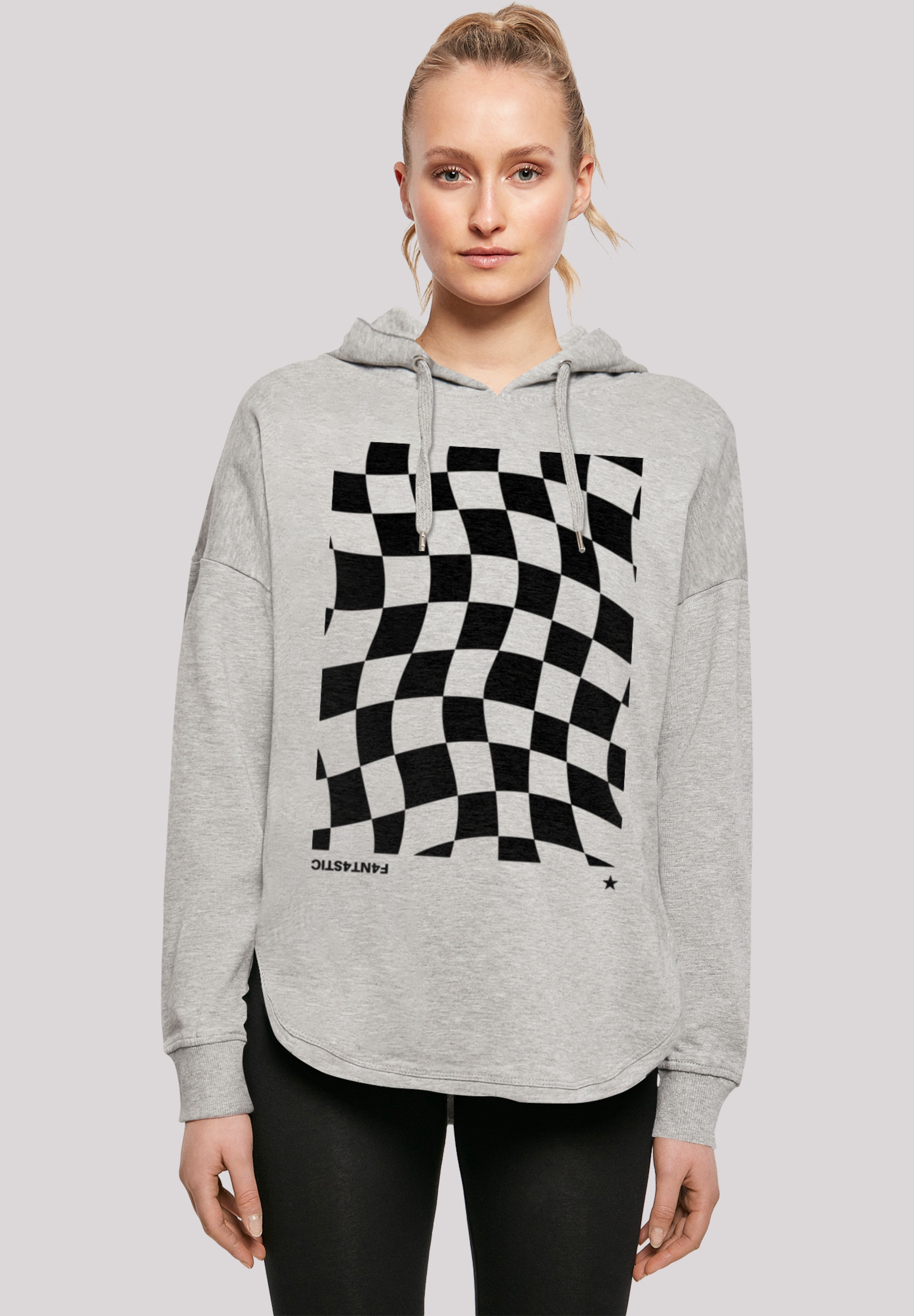 F4NT4STIC Kapuzenpullover "Wavy Schach Muster", Print