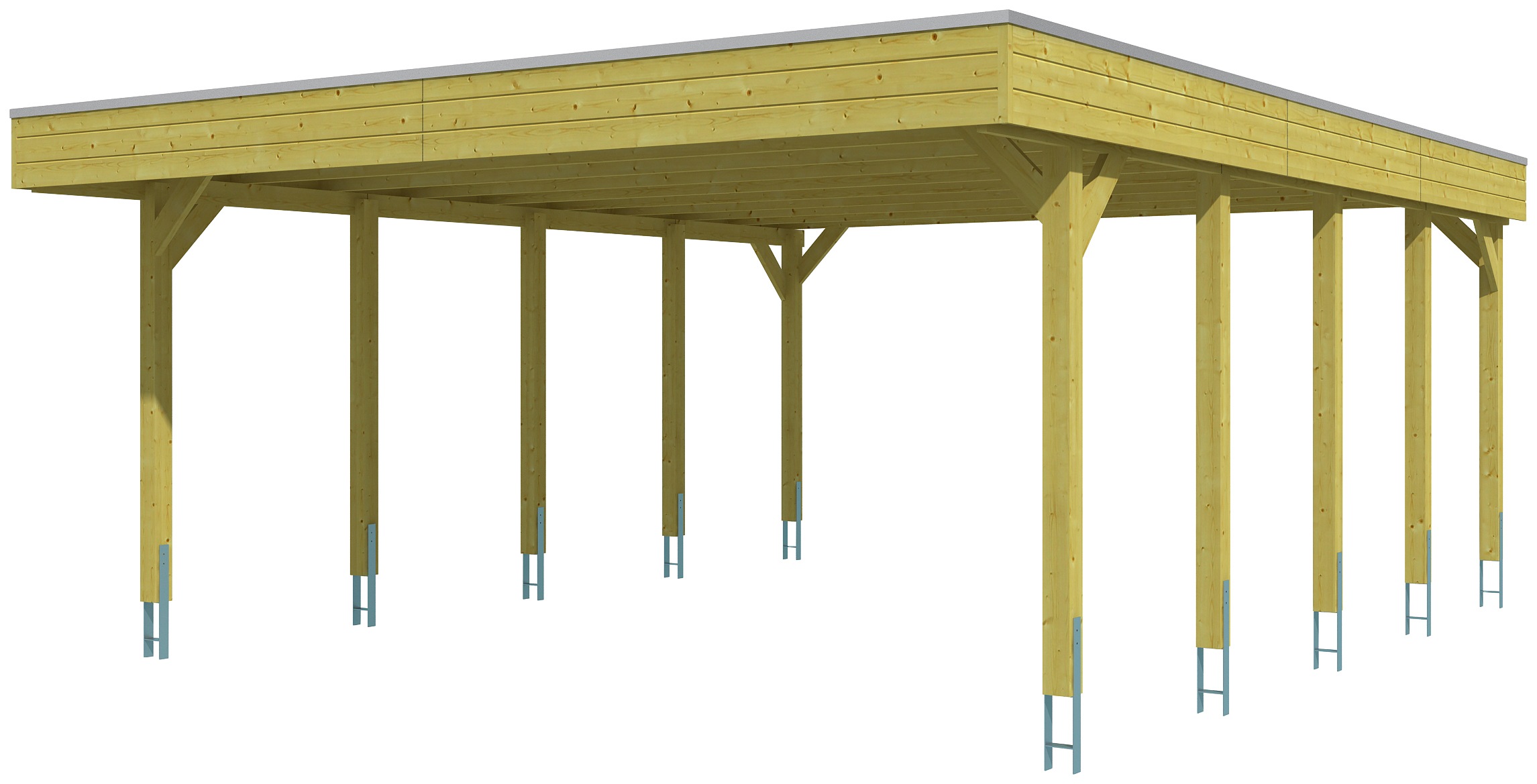 Skanholz Doppelcarport »Friesland«, 514 cm, grün