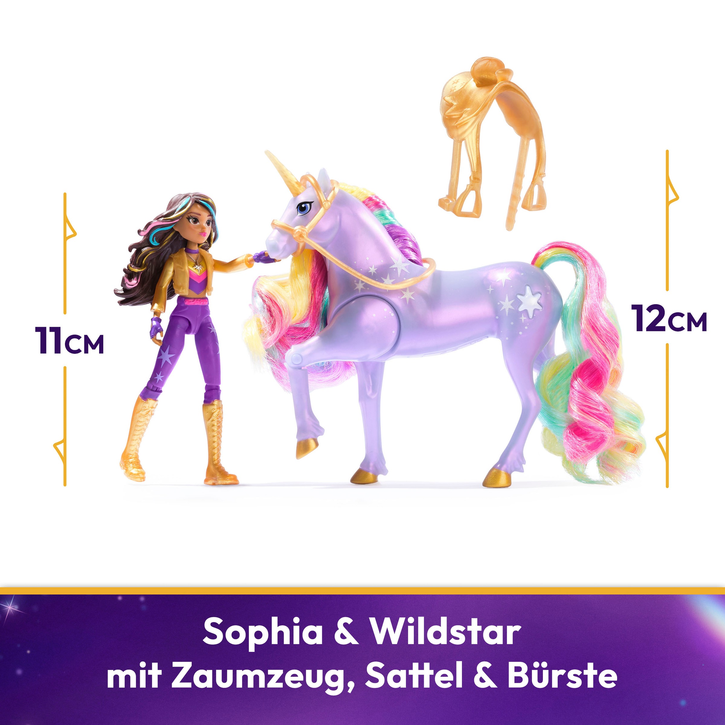Spin Master Anziehpuppe »Unicorn Academy - Small Doll & Unicorn - Sophia & Light Magic Wildstar«