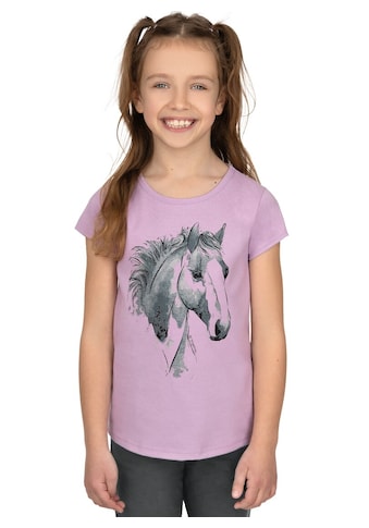 T-Shirt »TRIGEMA T-Shirt mit niedlichem Pferdemotiv«, (1 tlg.)