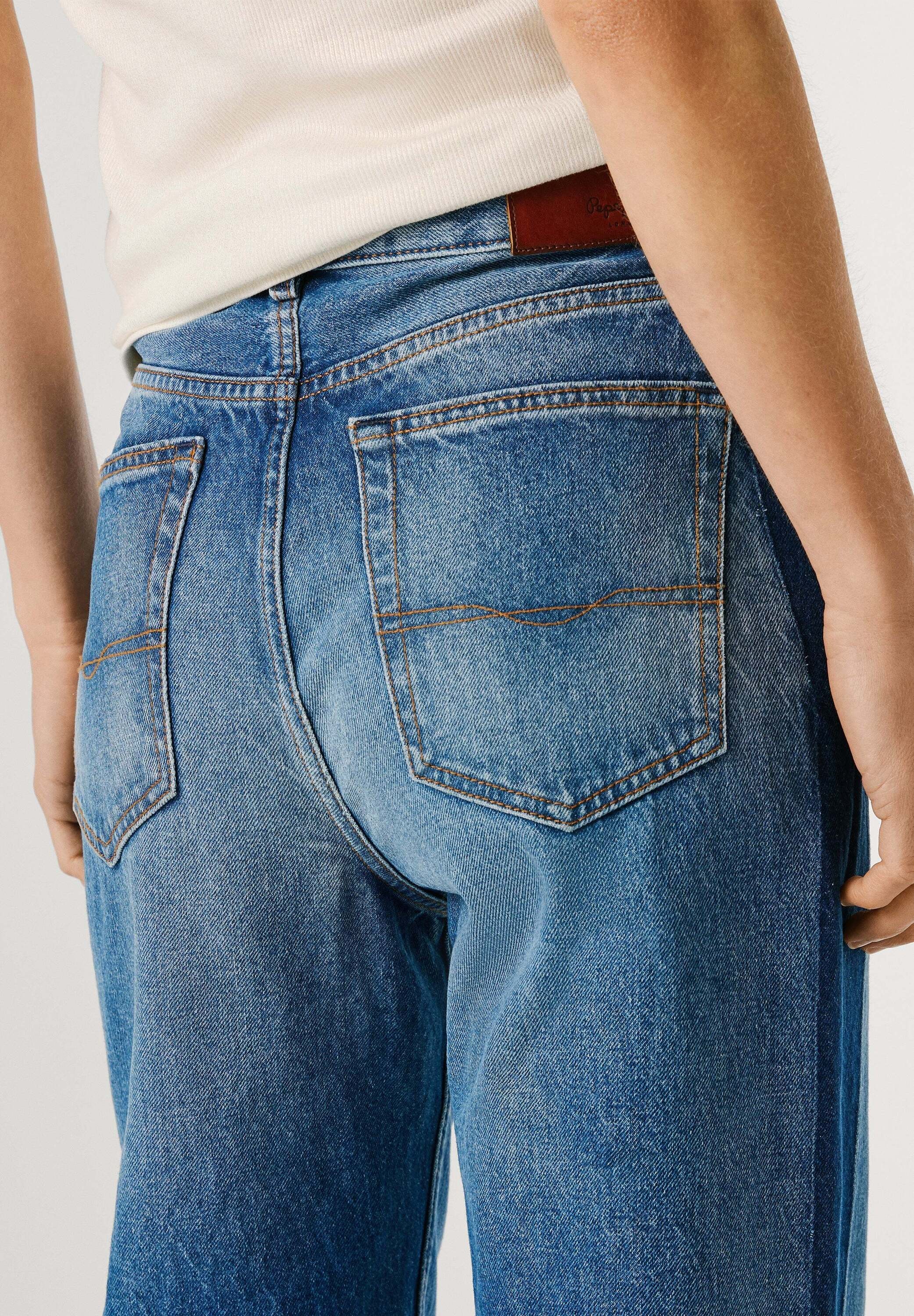 Pepe Jeans Straight-Jeans »trousers STRAIGHT HW EDEN WORKWEAR BLUE«